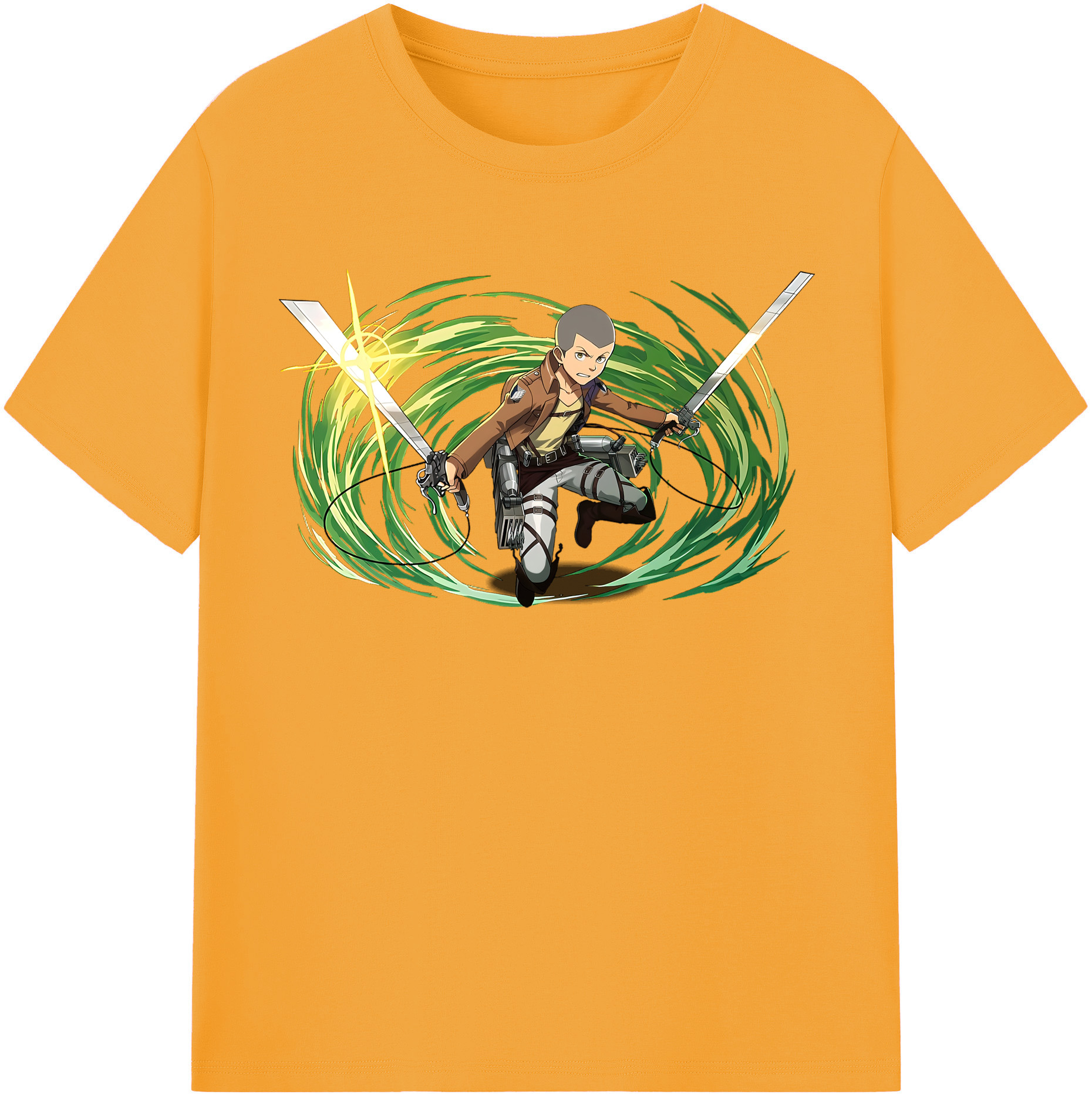 （画像用） 進撃の巨人 コニー·スプリンガー Attack on Titan Connie Springer レディースカジュアルプリントTシャツ（綿100％）