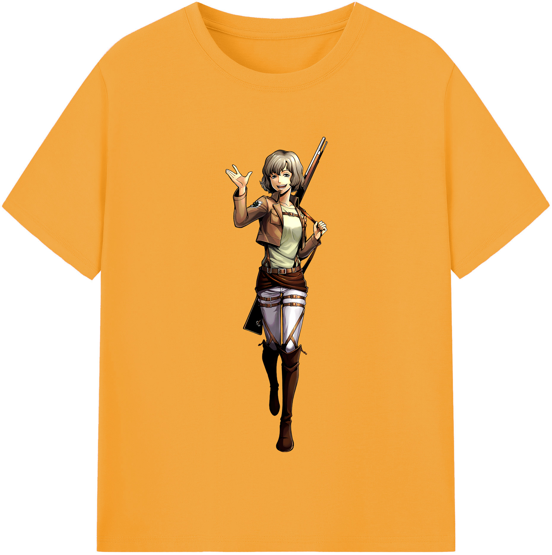 （画像用） 進撃の巨人 ヒツチ Attack on Titan Hitch レディースカジュアルプリントTシャツ（綿100％）