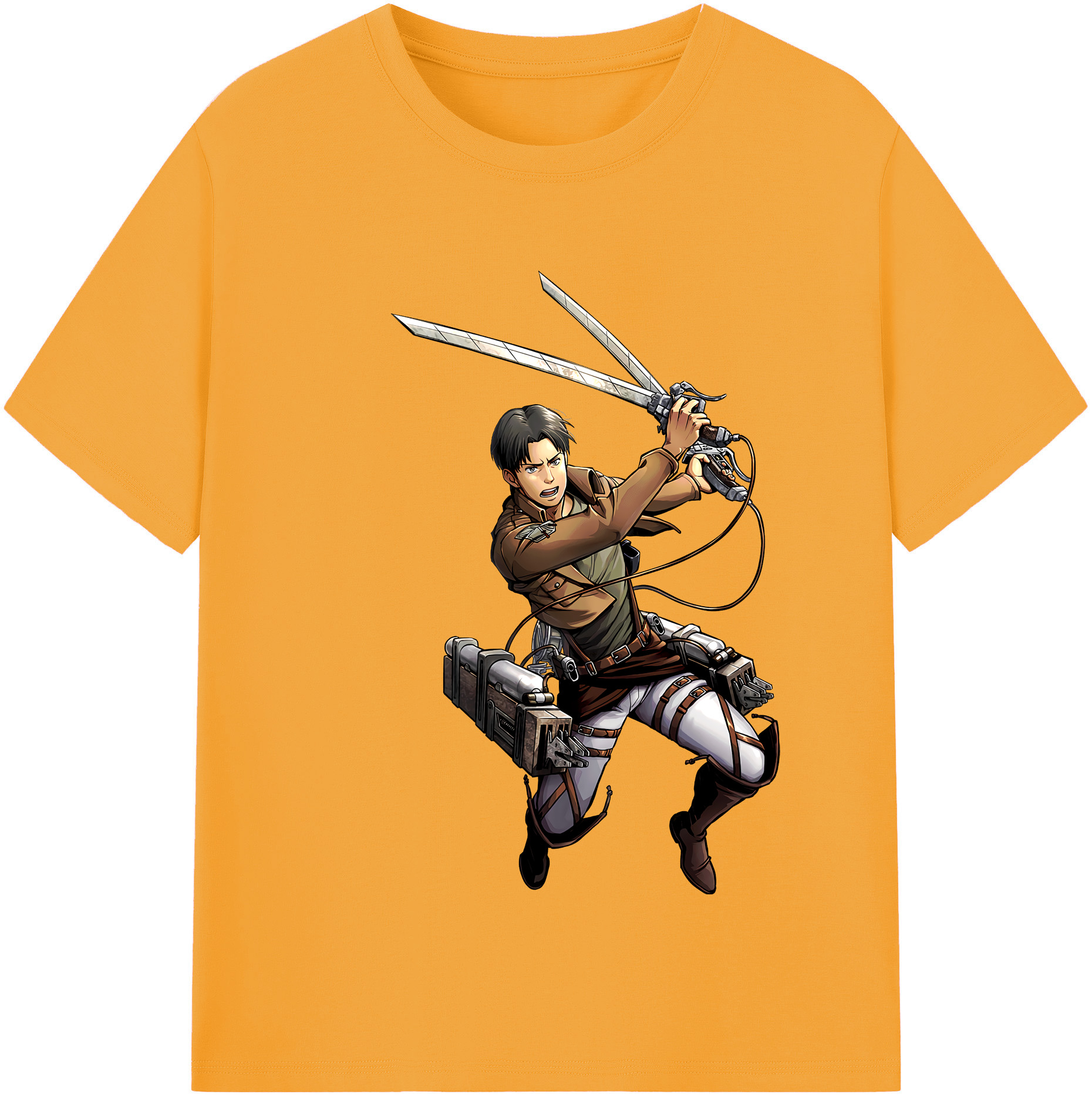（画像用） 進撃の巨人 Attack on Titan レディースカジュアルプリントTシャツ（綿100％）
