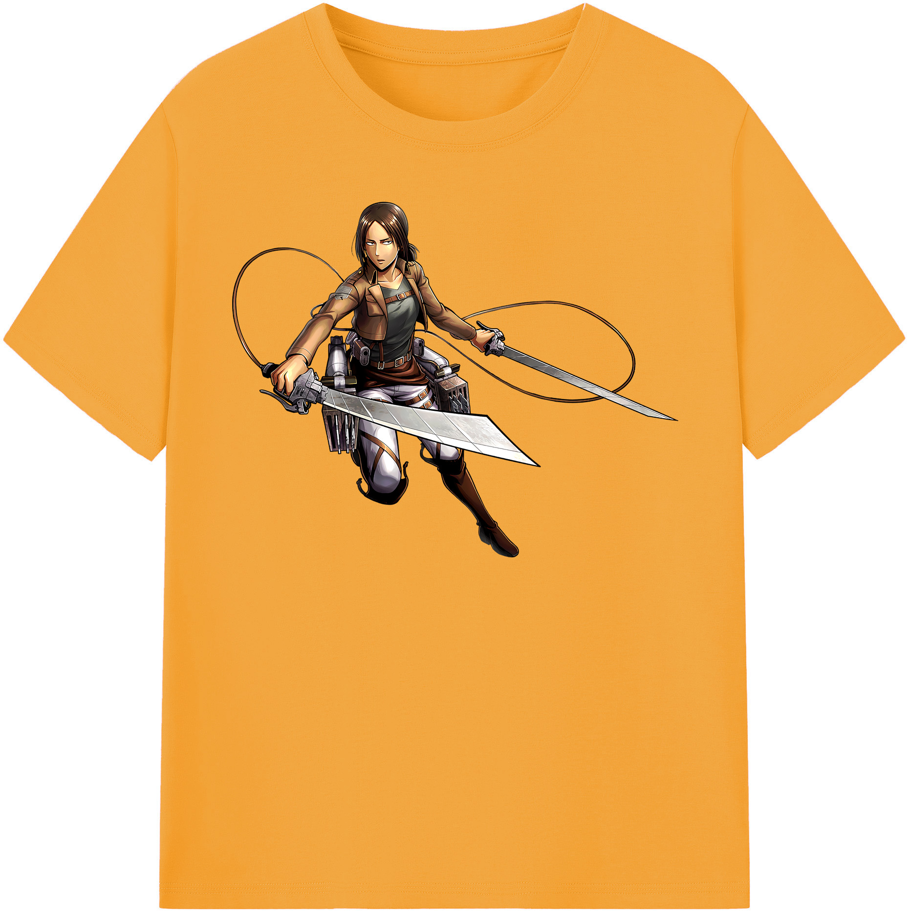 （画像用） 進撃の巨人 Attack on Titan レディースカジュアルプリントTシャツ（綿100％）