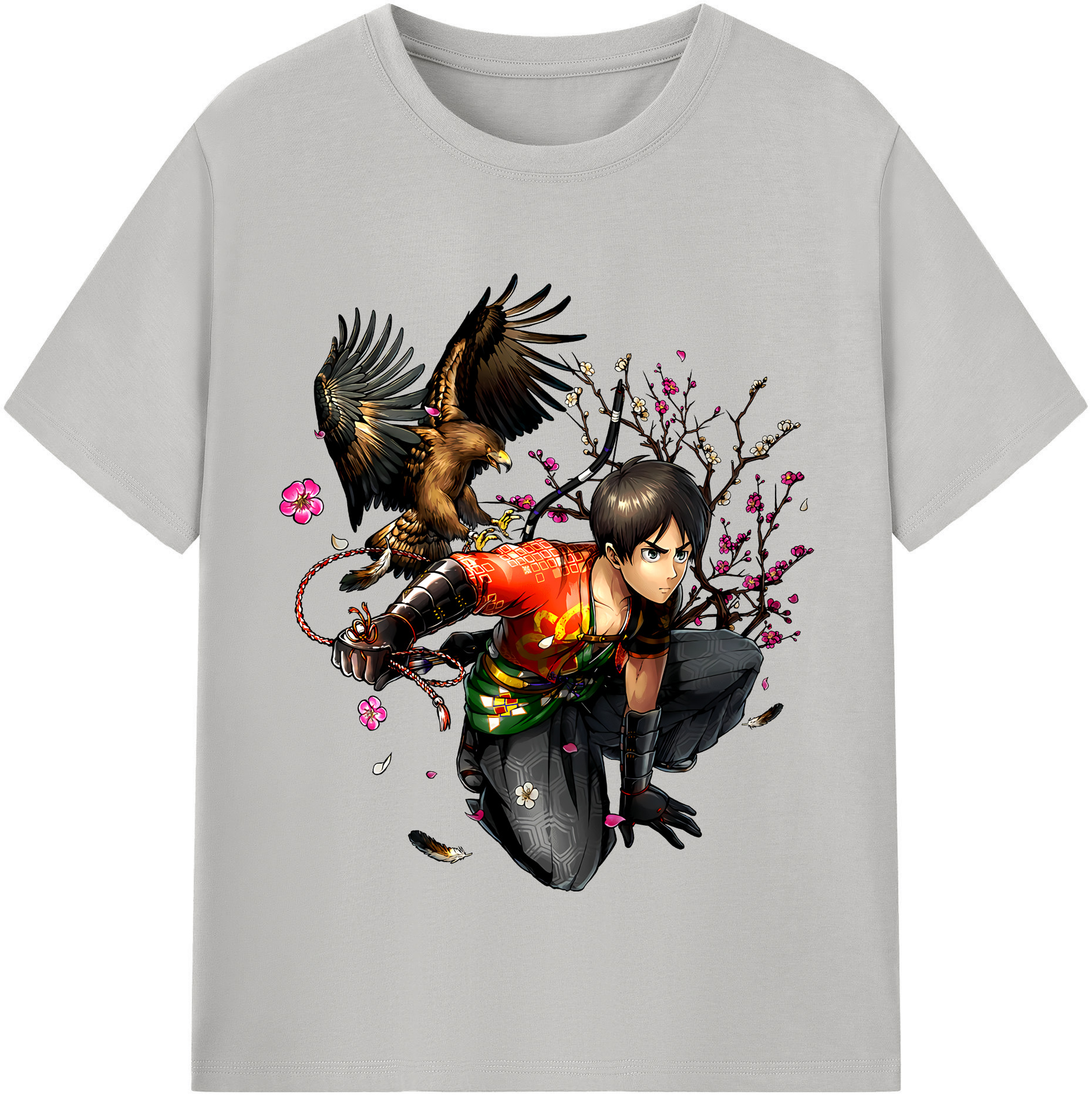 （画像用） 進撃の巨人 エレン･イェーガー Attack on Titan Eren Jäger レディースカジュアルプリントTシャツ（綿100％）
