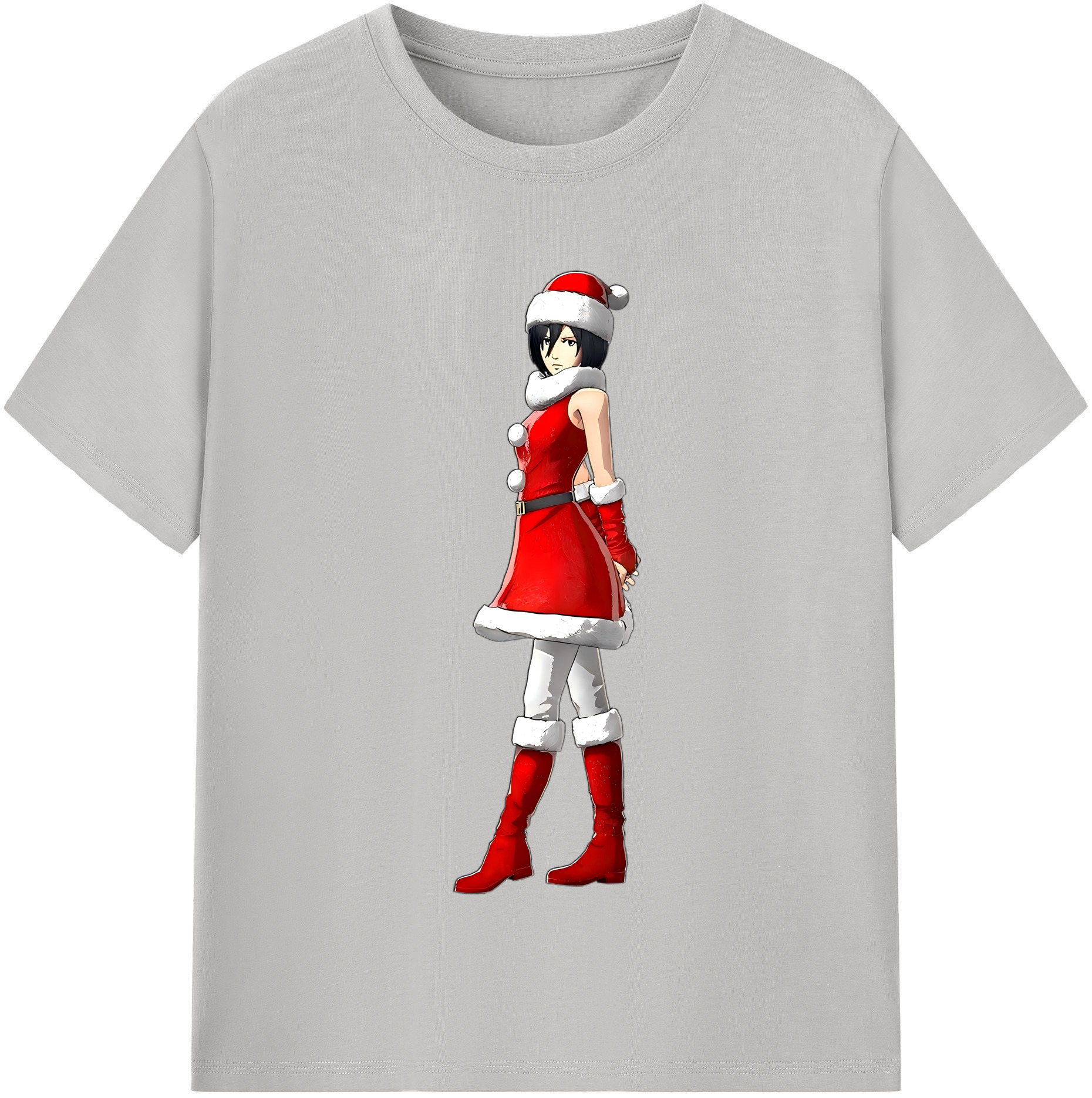 （画像用） 進撃の巨人 ミカサ·アッカーマン Attack on Titan Mikasa Ackerman レディースカジュアルプリントTシャツ（綿100％）