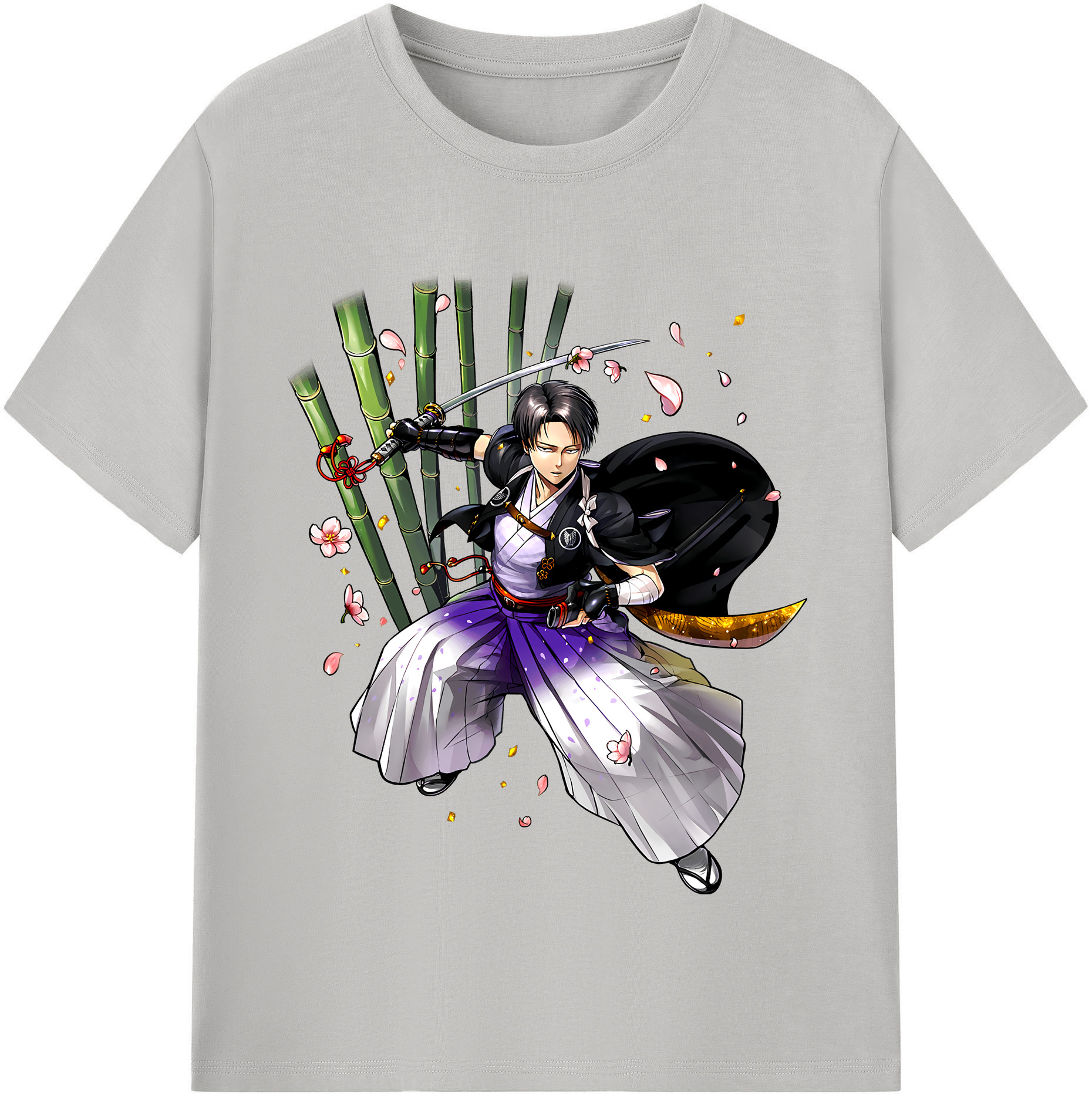 （画像用） 進撃の巨人 リヴァイ·アッカーマン Attack on Titan Levi Ackerman レディースカジュアルプリントTシャツ（綿100％）
