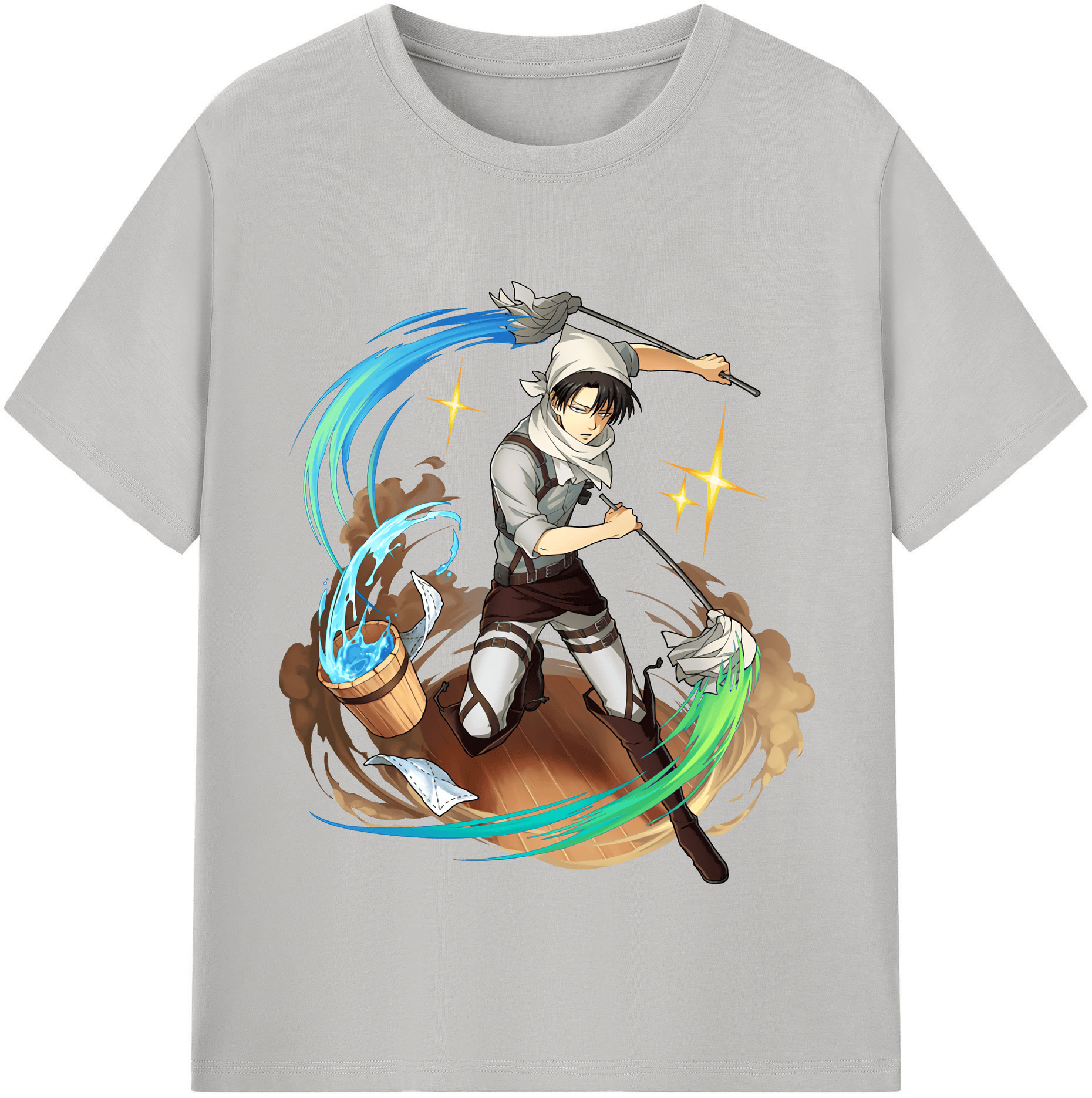 （画像用） 進撃の巨人 リヴァイ·アッカーマン Attack on Titan Levi Ackerman レディースカジュアルプリントTシャツ（綿100％）
