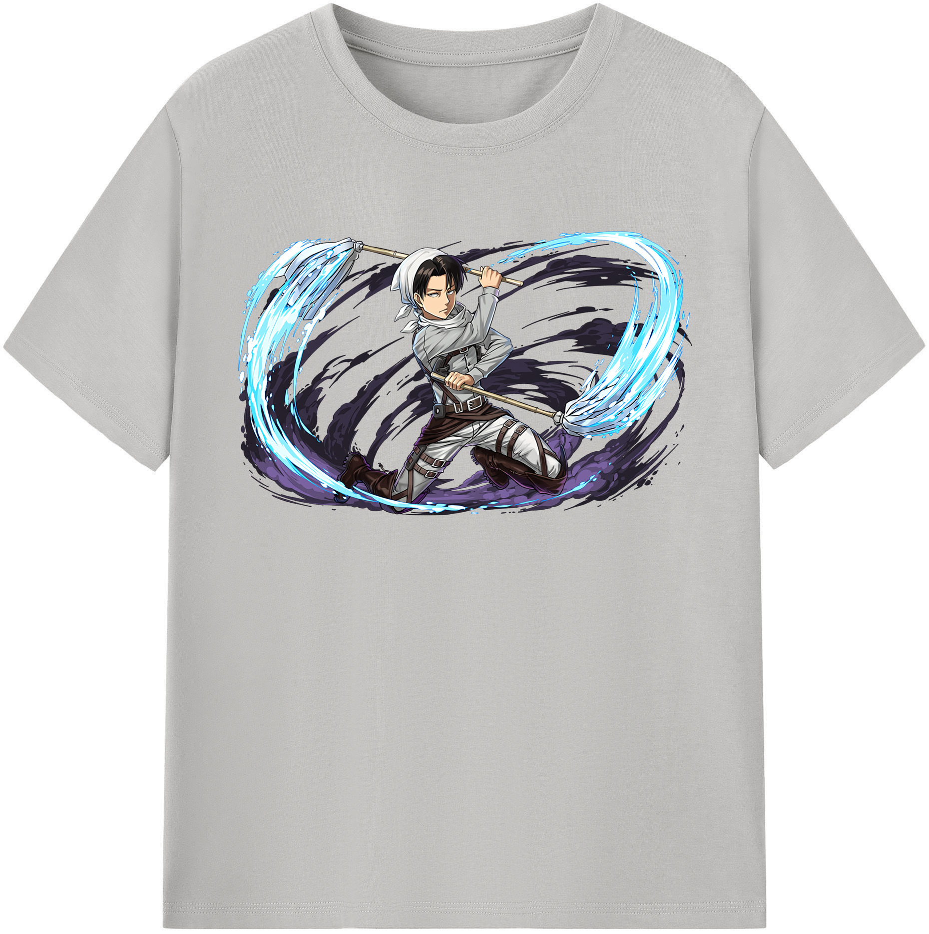 （画像用） 進撃の巨人 リヴァイ·アッカーマン Attack on Titan Levi Ackerman レディースカジュアルプリントTシャツ（綿100％）