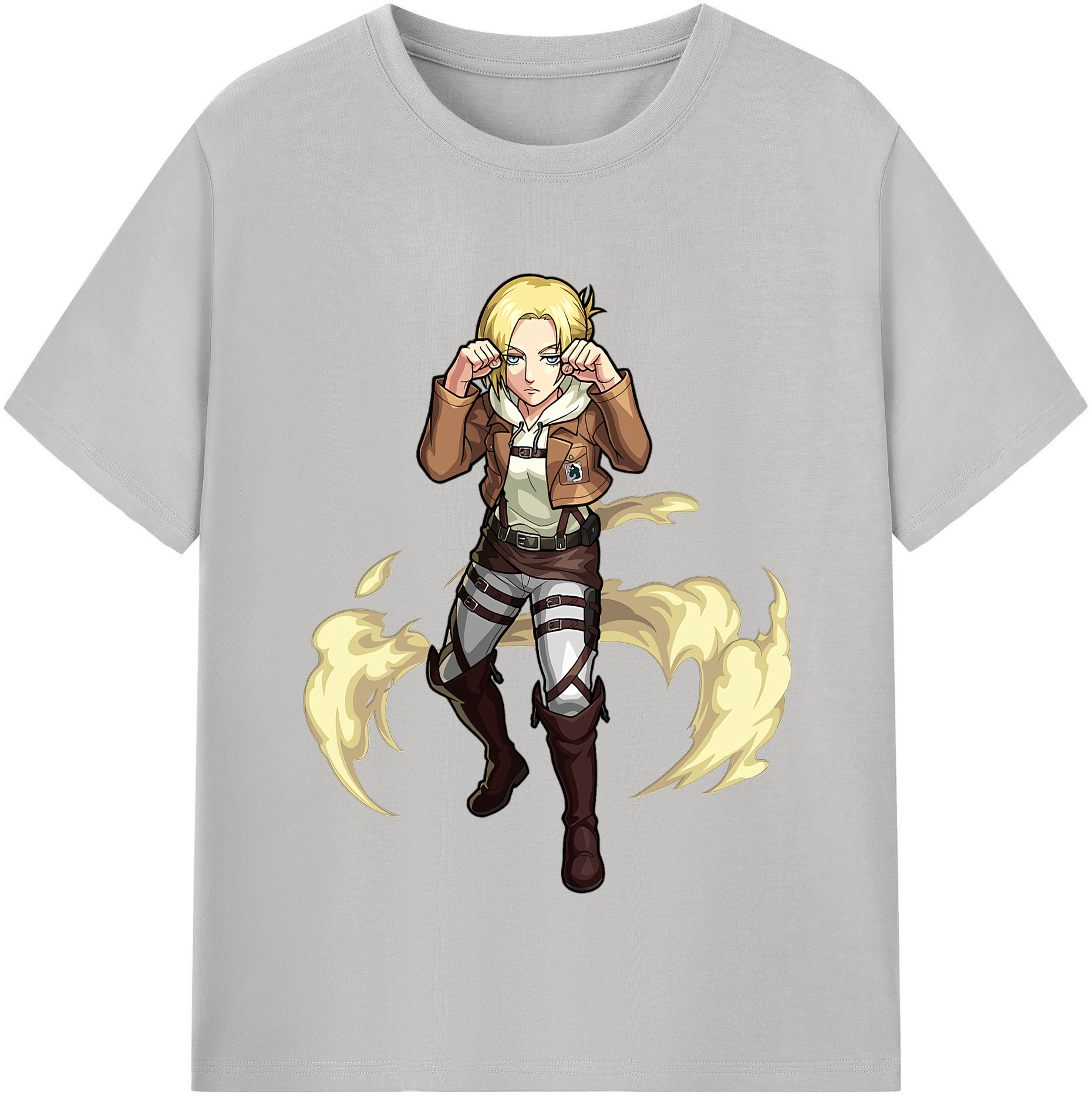 （画像用） 進撃の巨人 アニ・レオンハート Attack on Titan Annie Leonhart レディースカジュアルプリントTシャツ（綿100％）