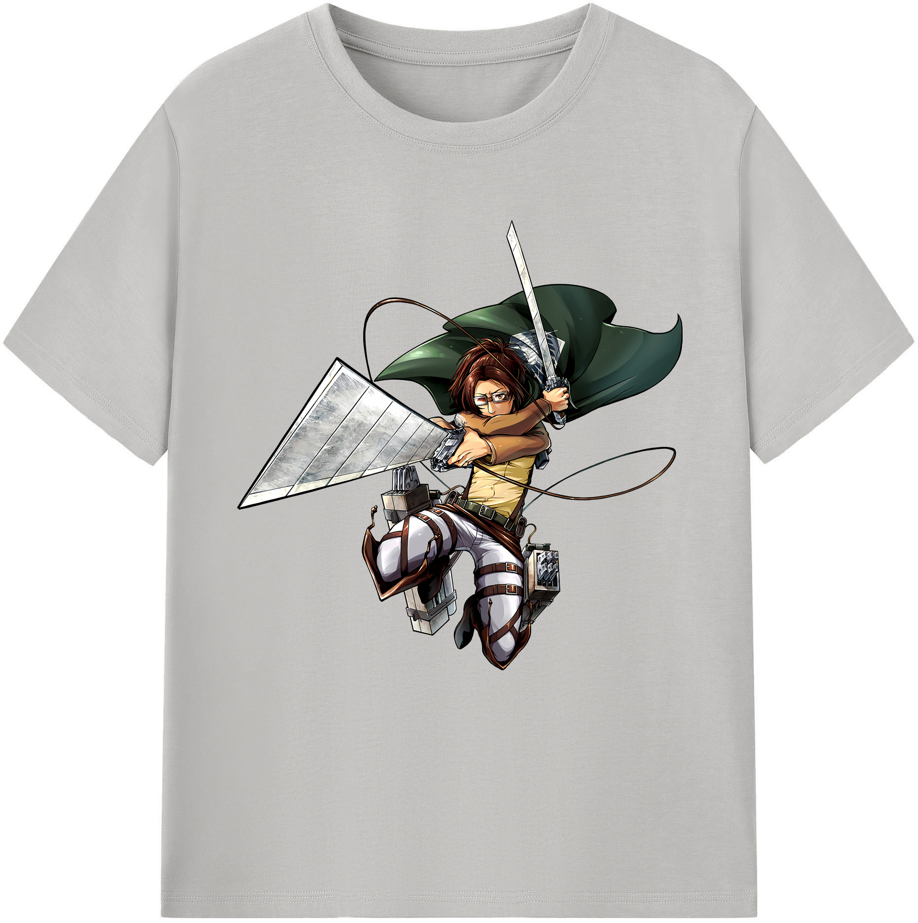 （画像用） 進撃の巨人 ハンジ·ゾエ Attack on Titan Hanji Zoe レディースカジュアルプリントTシャツ（綿100％）