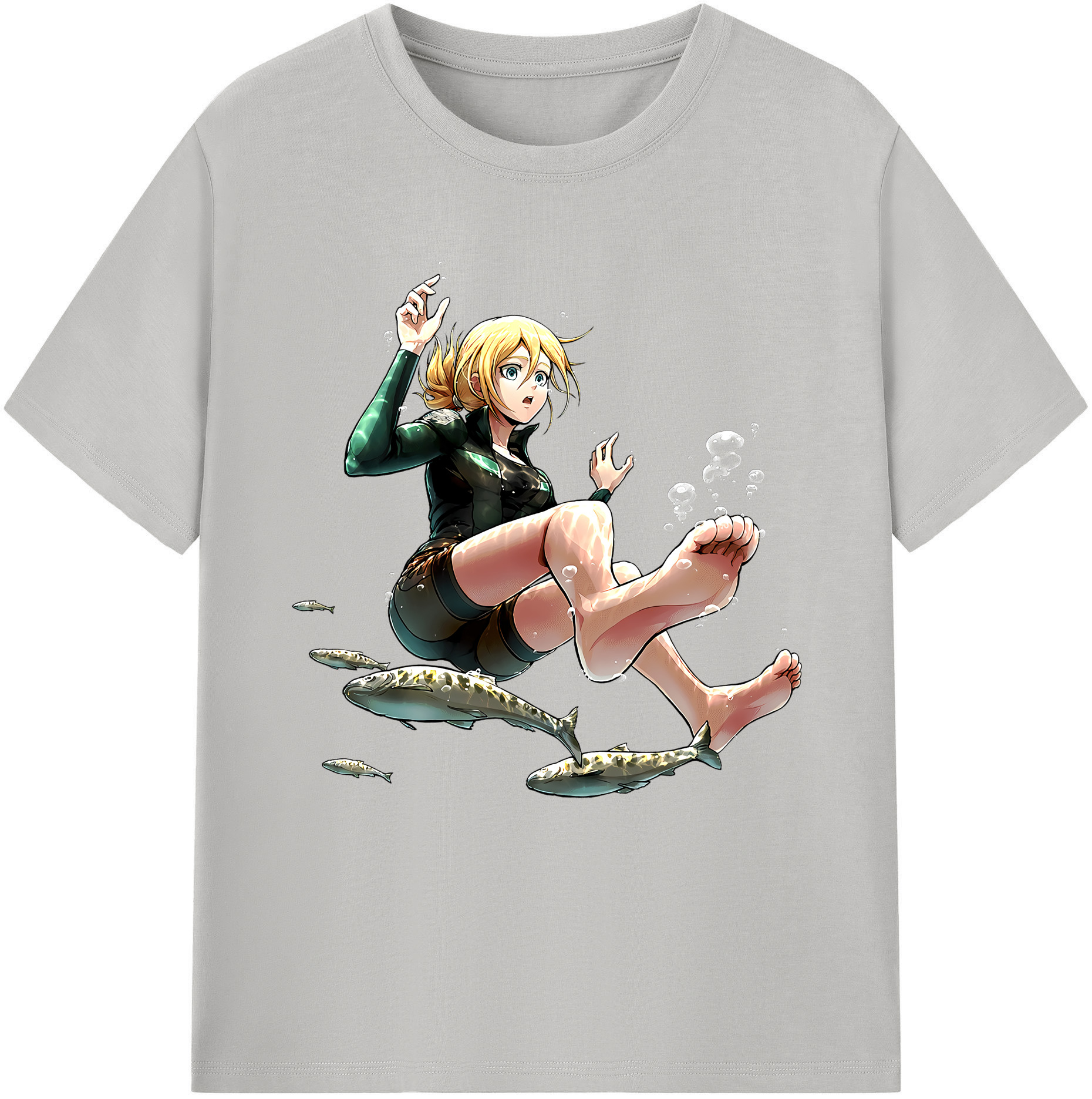 （画像用） 進撃の巨人 クリスタ·レンズ Attack on Titan Christa Lenz レディースカジュアルプリントTシャツ（綿100％）