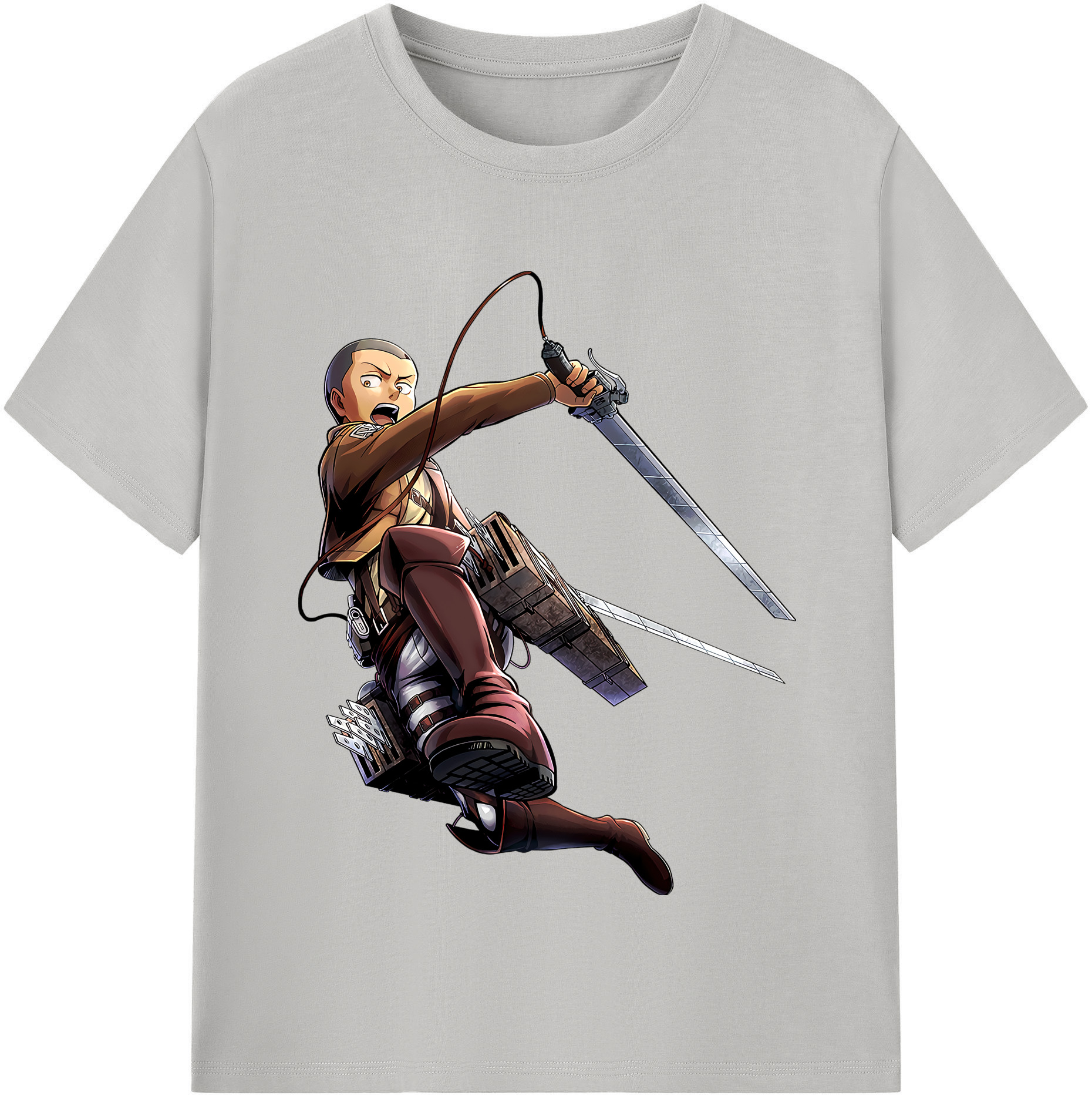 （画像用） 進撃の巨人 コニー·スプリンガー Attack on Titan Connie Springer レディースカジュアルプリントTシャツ（綿100％）