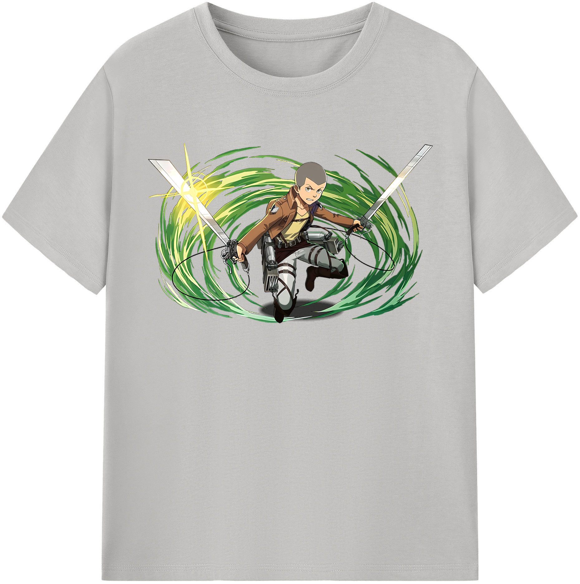 （画像用） 進撃の巨人 コニー·スプリンガー Attack on Titan Connie Springer レディースカジュアルプリントTシャツ（綿100％）