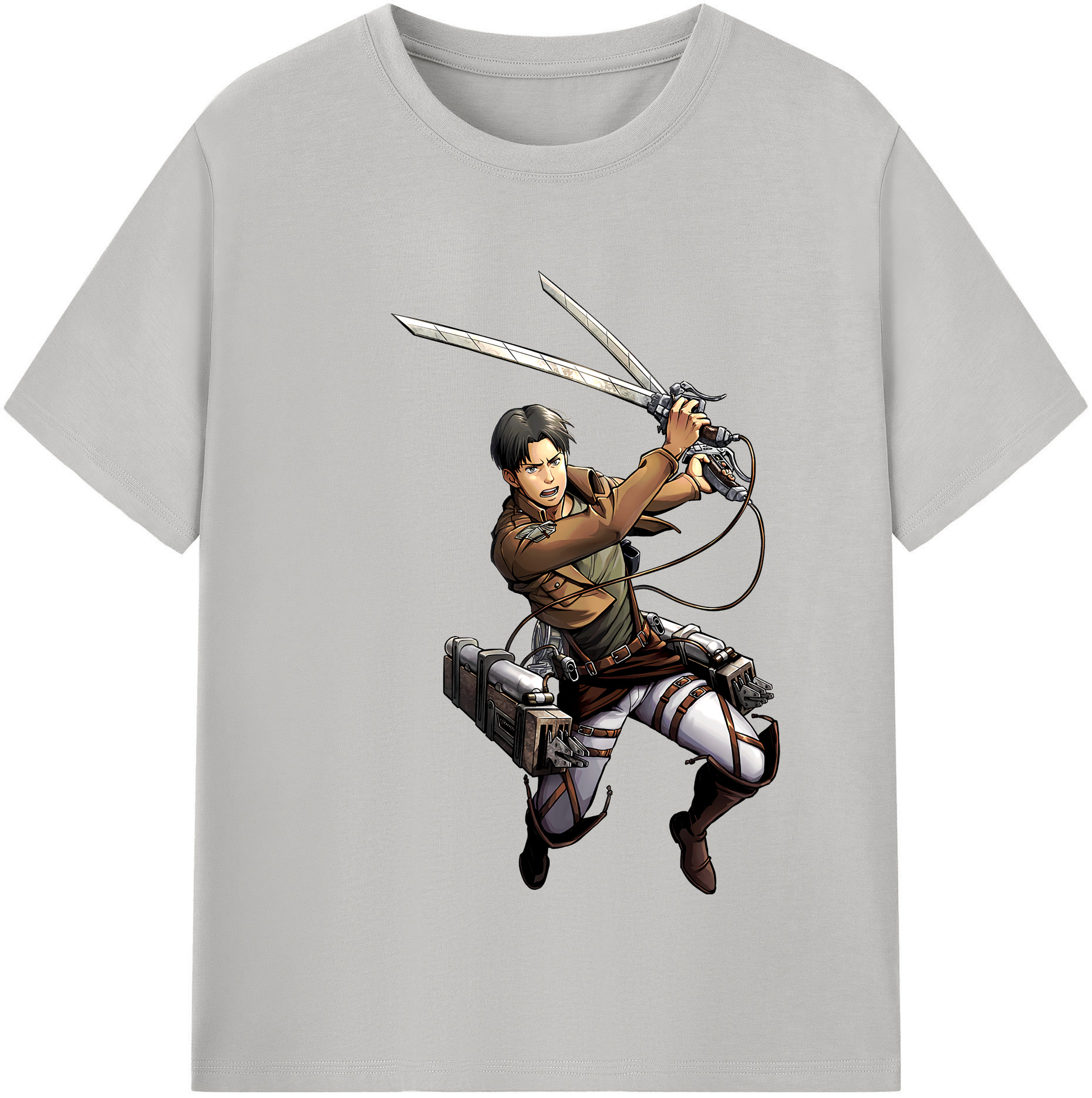（画像用） 進撃の巨人 Attack on Titan レディースカジュアルプリントTシャツ（綿100％）