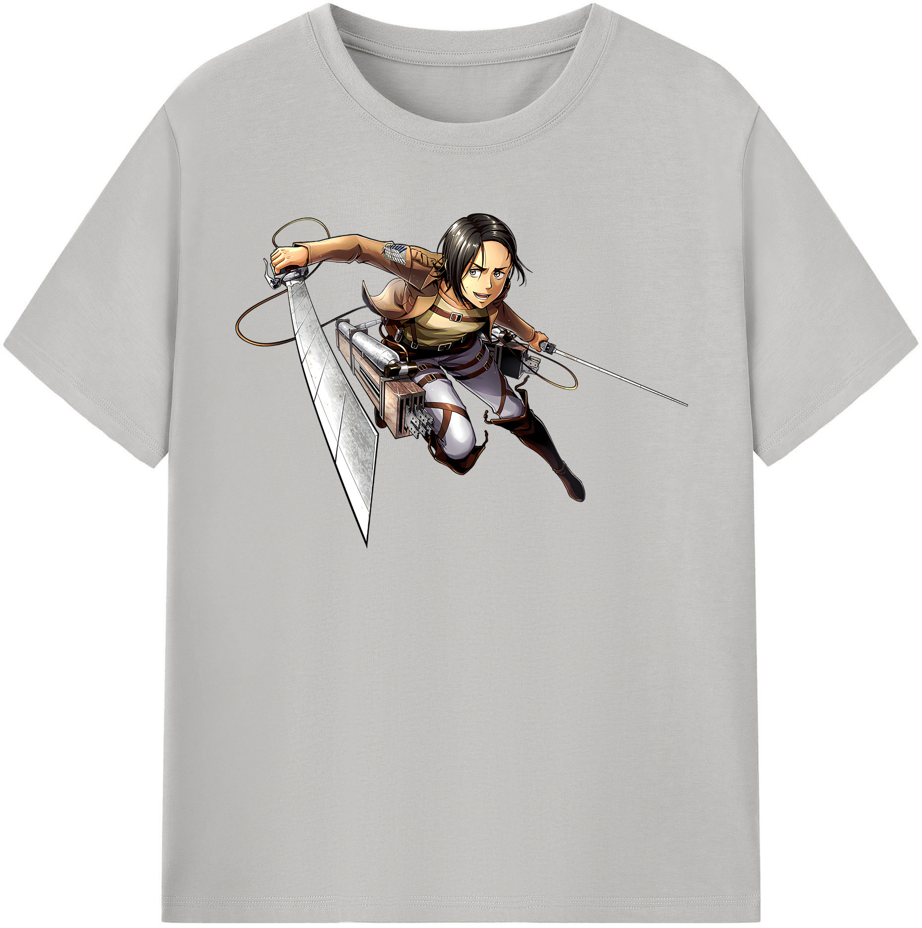 （画像用） 進撃の巨人 Attack on Titan レディースカジュアルプリントTシャツ（綿100％）