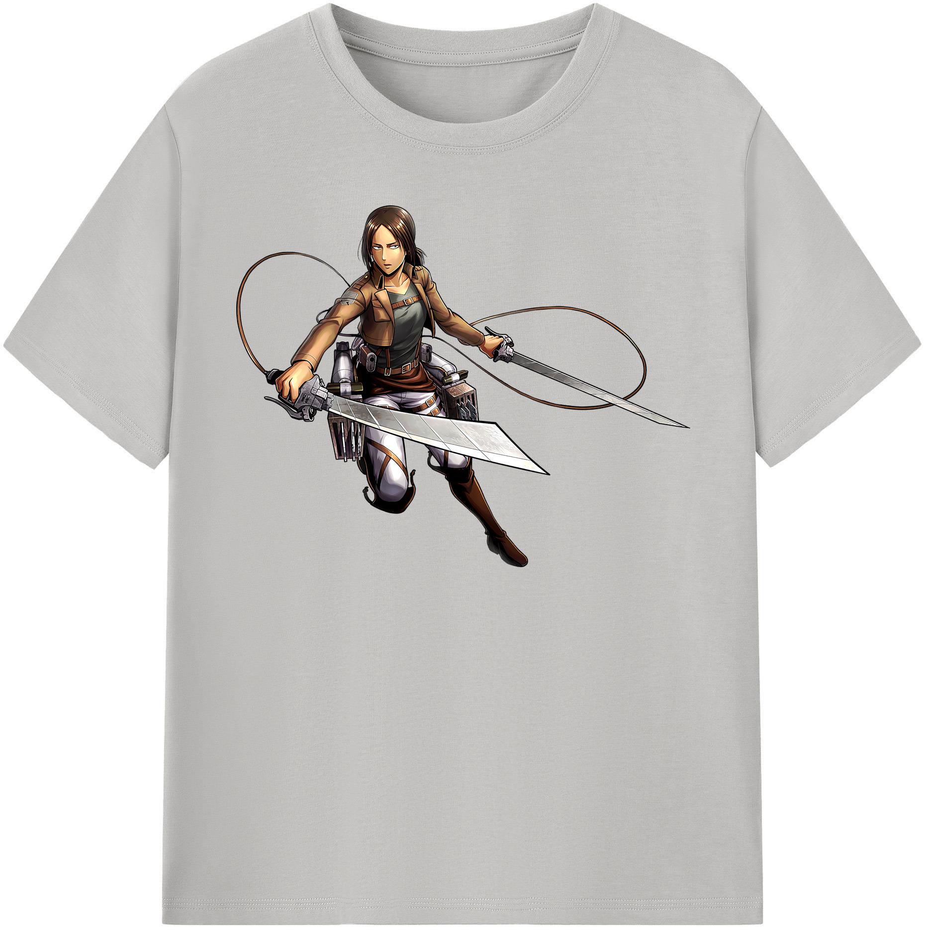（画像用） 進撃の巨人 Attack on Titan レディースカジュアルプリントTシャツ（綿100％）