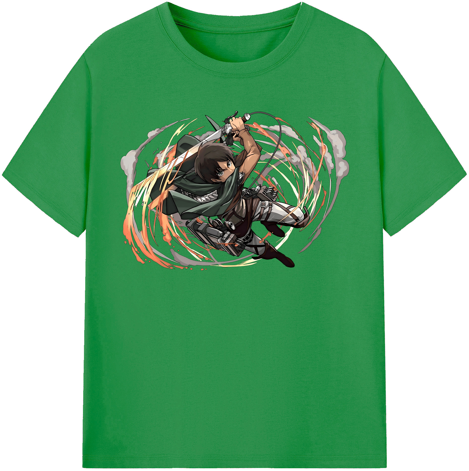 （画像用） 進撃の巨人 エレン･イェーガー Attack on Titan Eren Jäger レディースカジュアルプリントTシャツ（綿100％）