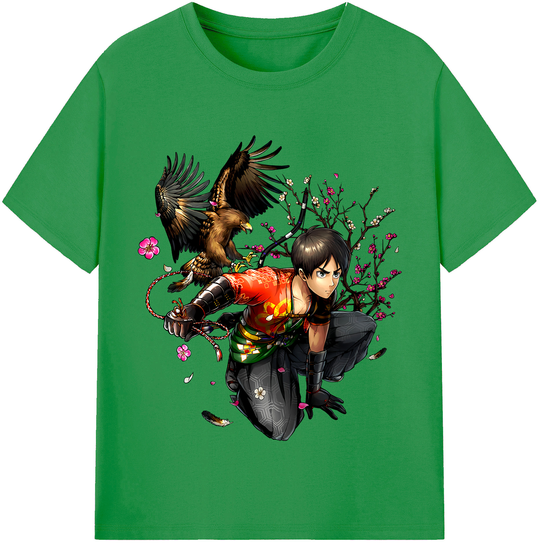 （画像用） 進撃の巨人 エレン･イェーガー Attack on Titan Eren Jäger レディースカジュアルプリントTシャツ（綿100％）