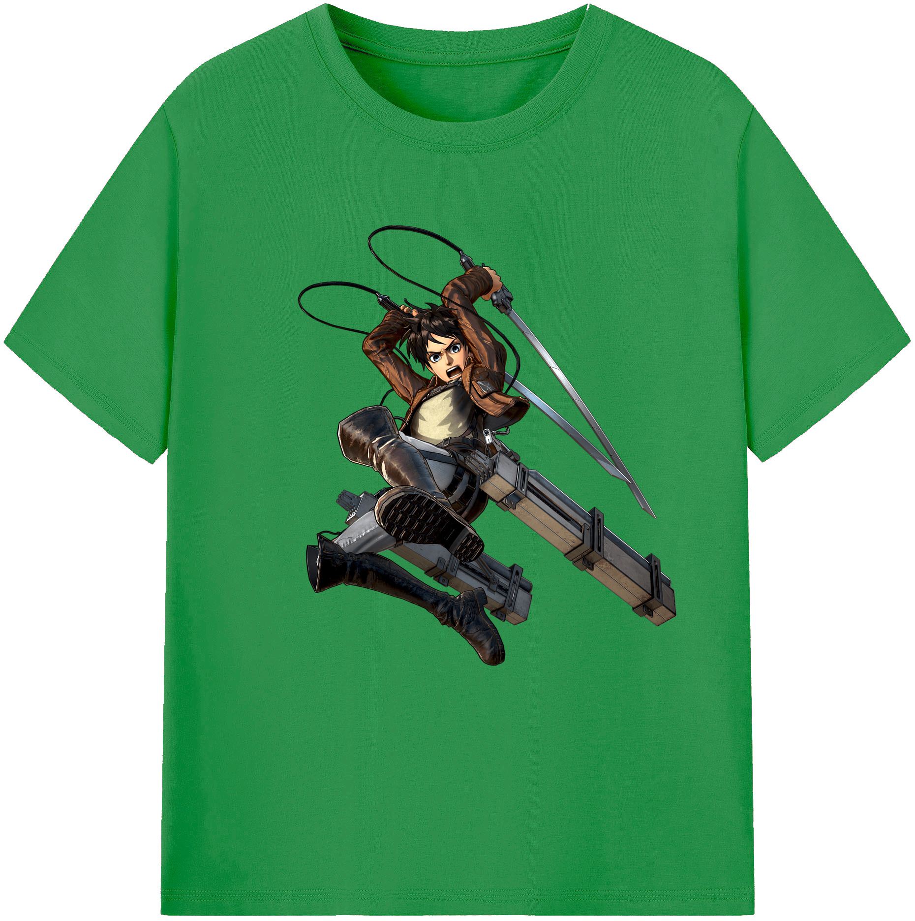 （画像用） 進撃の巨人 エレン･イェーガー Attack on Titan Eren Jäger レディースカジュアルプリントTシャツ（綿100％）