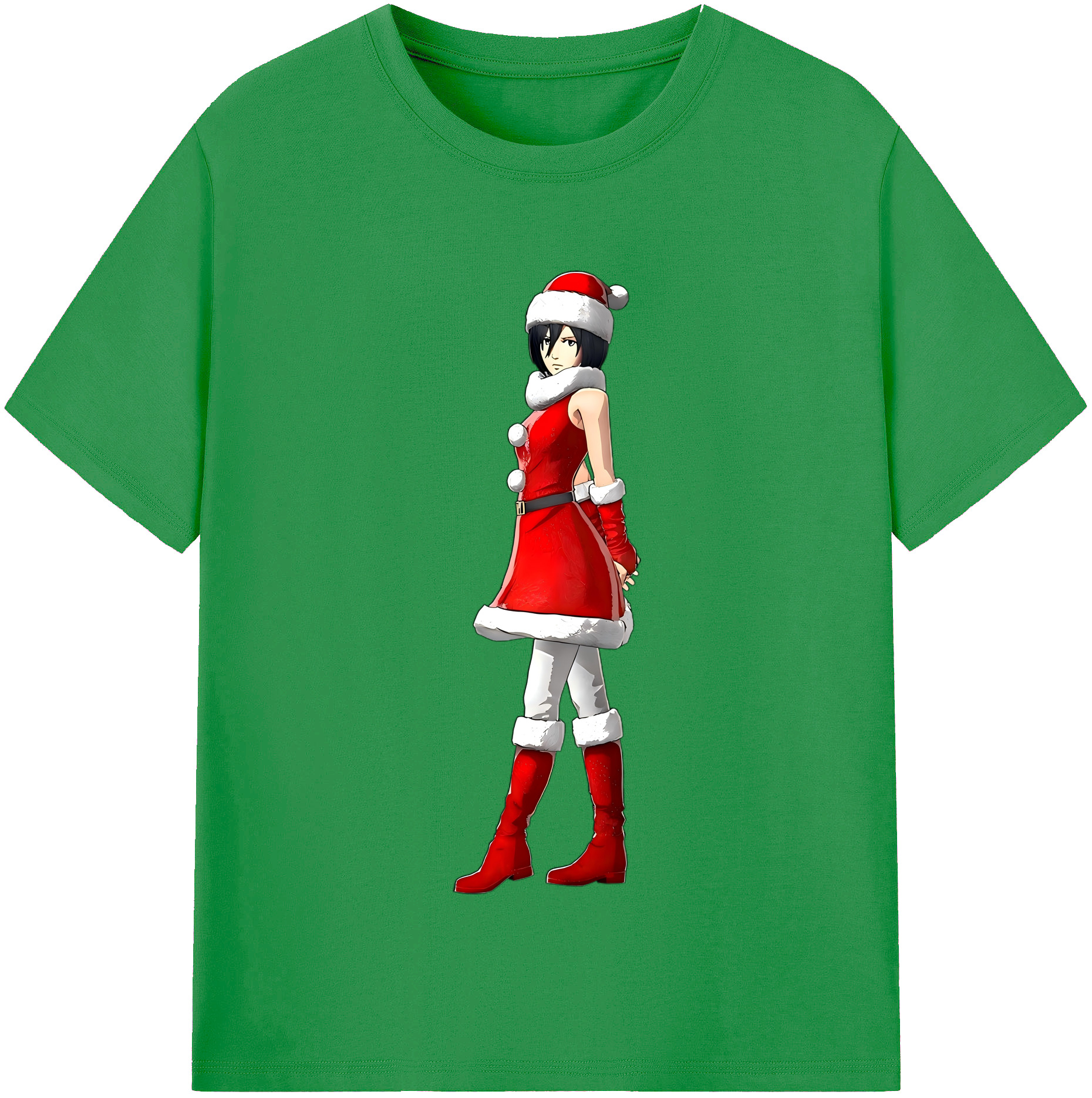 （画像用） 進撃の巨人 ミカサ·アッカーマン Attack on Titan Mikasa Ackerman レディースカジュアルプリントTシャツ（綿100％）