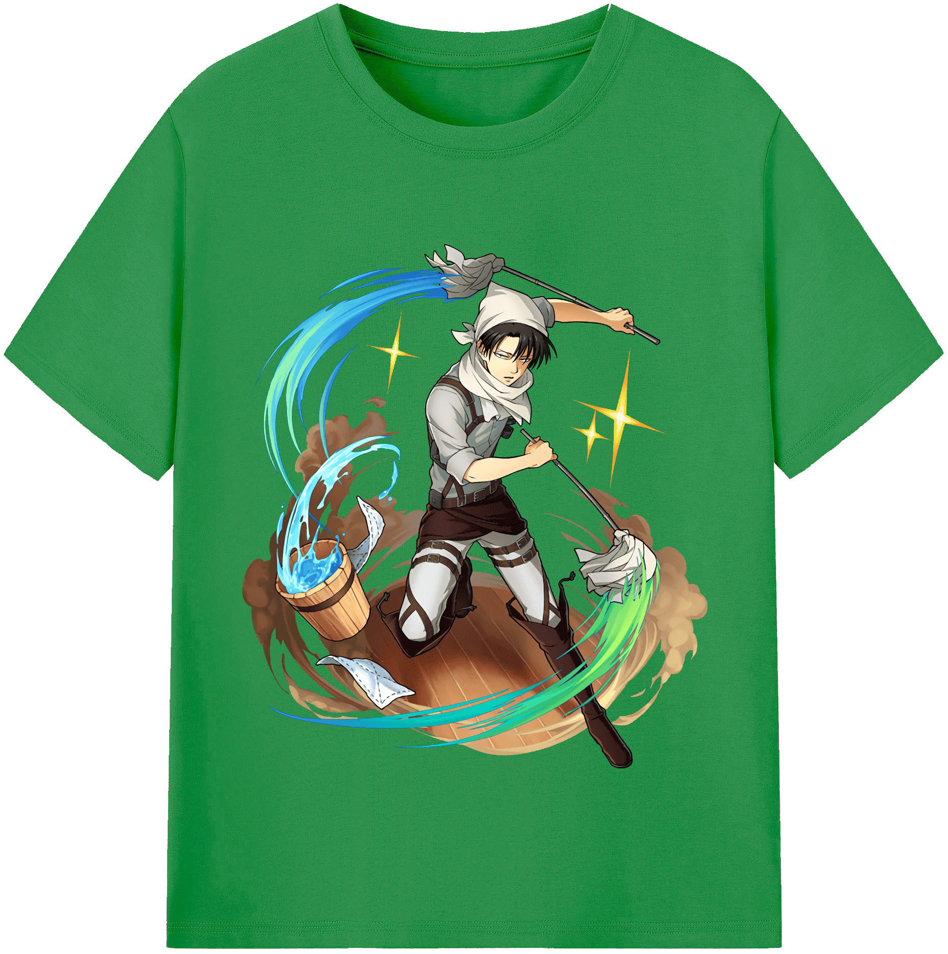 （画像用） 進撃の巨人 リヴァイ·アッカーマン Attack on Titan Levi Ackerman レディースカジュアルプリントTシャツ（綿100％）