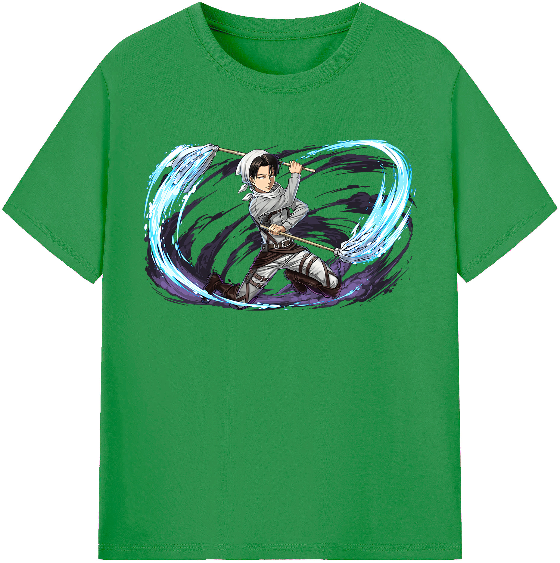 （画像用） 進撃の巨人 リヴァイ·アッカーマン Attack on Titan Levi Ackerman レディースカジュアルプリントTシャツ（綿100％）
