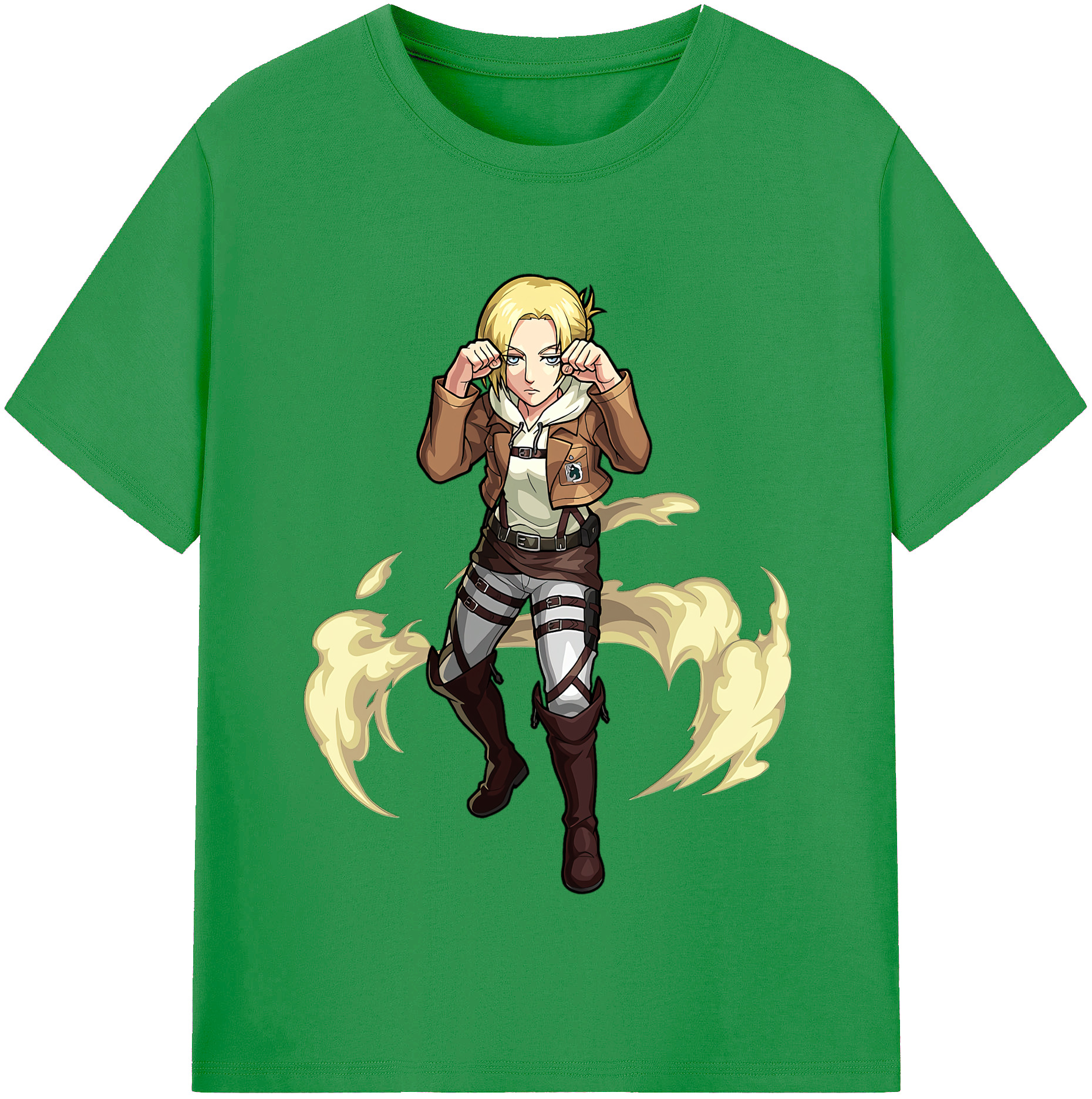 （画像用） 進撃の巨人 アニ・レオンハート Attack on Titan Annie Leonhart レディースカジュアルプリントTシャツ（綿100％）