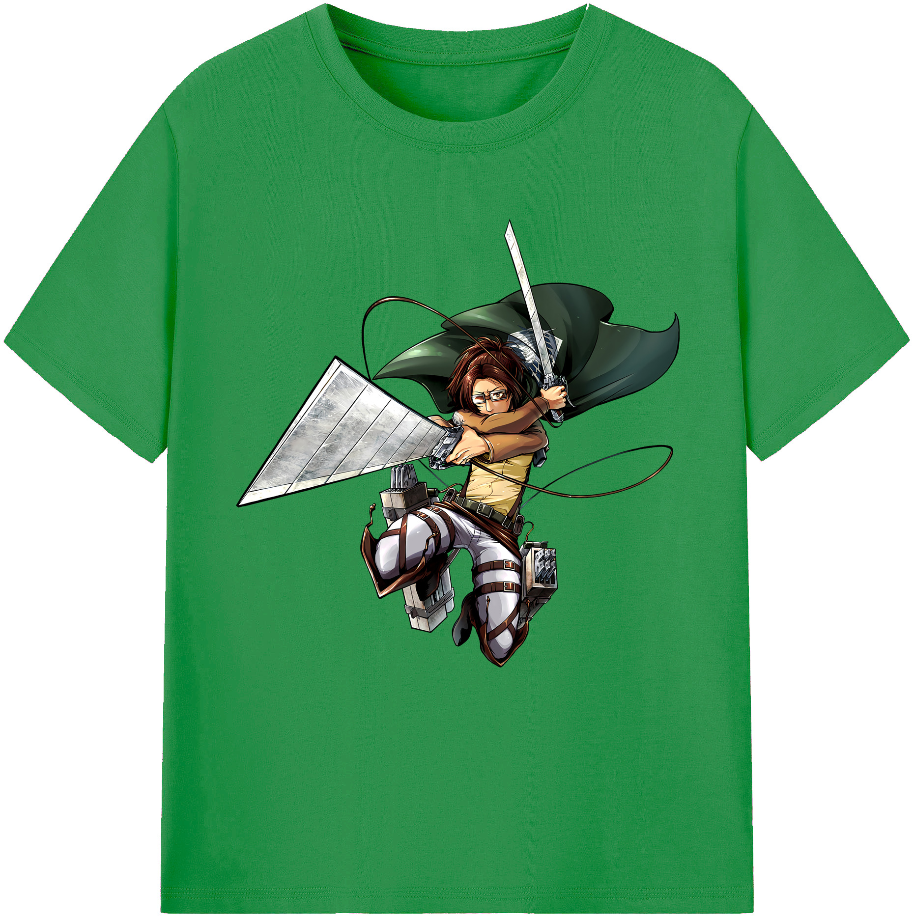（画像用） 進撃の巨人 ハンジ·ゾエ Attack on Titan Hanji Zoe レディースカジュアルプリントTシャツ（綿100％）