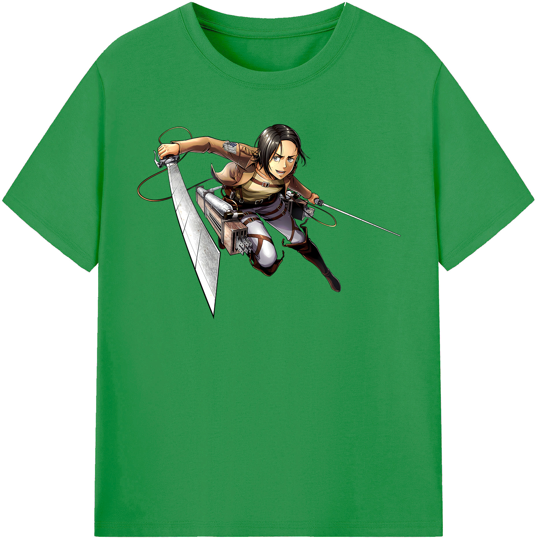 （画像用） 進撃の巨人 Attack on Titan レディースカジュアルプリントTシャツ（綿100％）