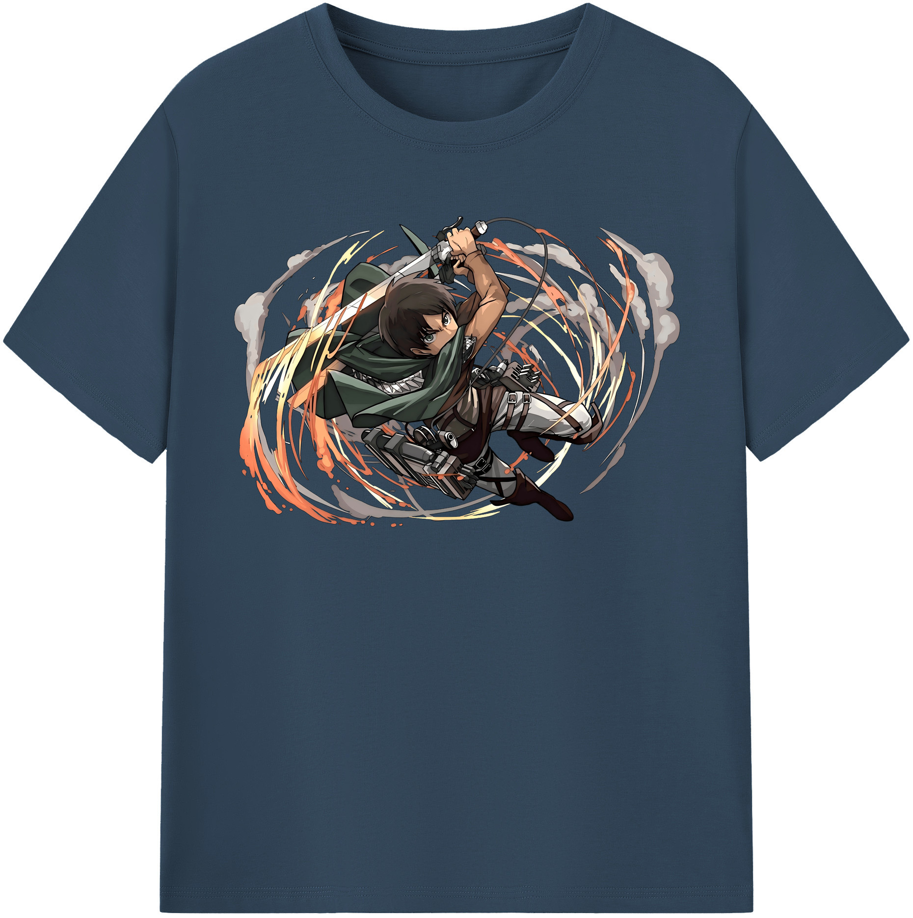 （画像用） 進撃の巨人 エレン･イェーガー Attack on Titan Eren Jäger レディースカジュアルプリントTシャツ（綿100％）
