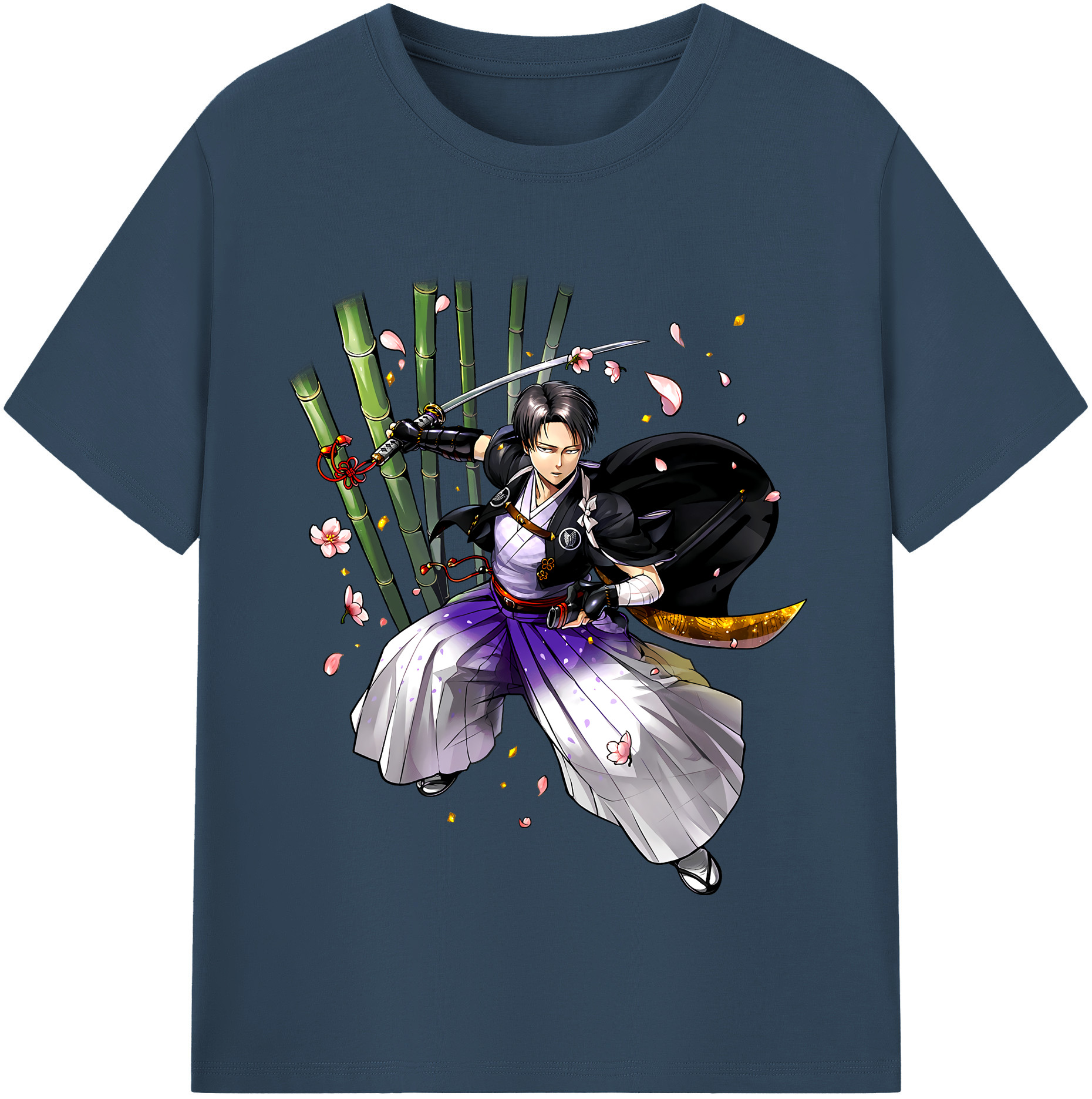 （画像用） 進撃の巨人 リヴァイ·アッカーマン Attack on Titan Levi Ackerman レディースカジュアルプリントTシャツ（綿100％）