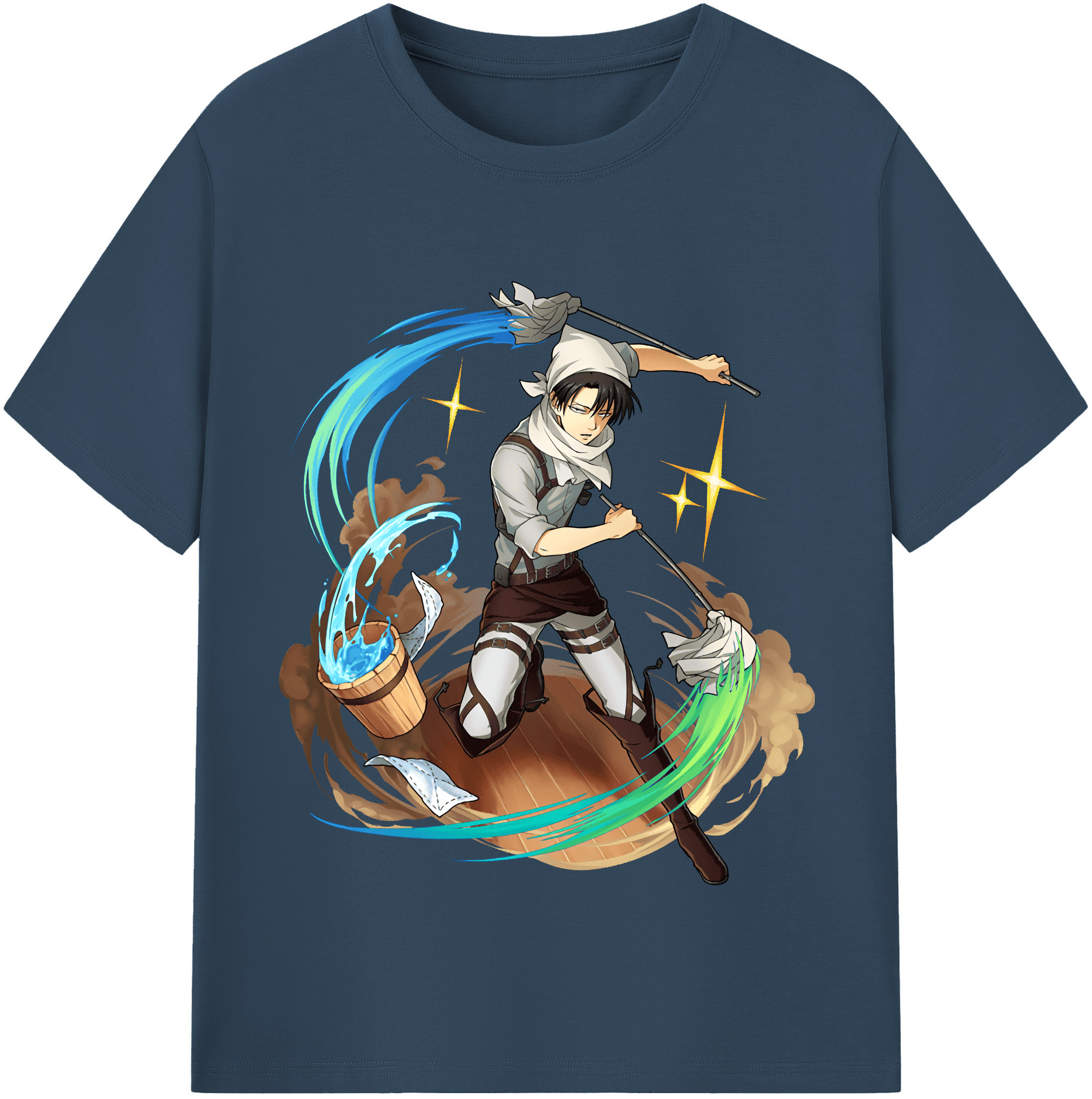 （画像用） 進撃の巨人 リヴァイ·アッカーマン Attack on Titan Levi Ackerman レディースカジュアルプリントTシャツ（綿100％）