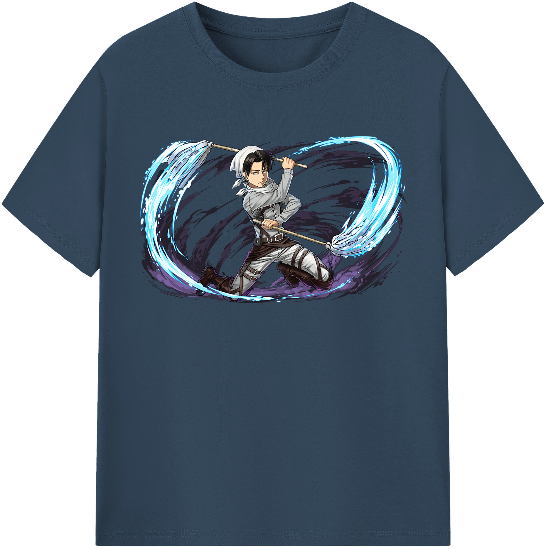（画像用） 進撃の巨人 リヴァイ·アッカーマン Attack on Titan Levi Ackerman レディースカジュアルプリントTシャツ（綿100％）