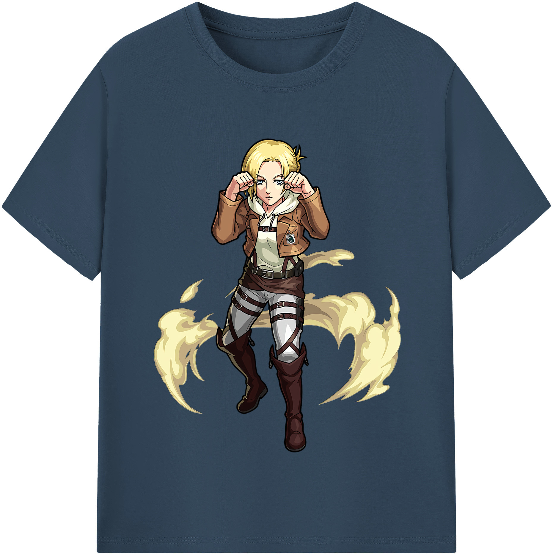 （画像用） 進撃の巨人 アニ・レオンハート Attack on Titan Annie Leonhart レディースカジュアルプリントTシャツ（綿100％）