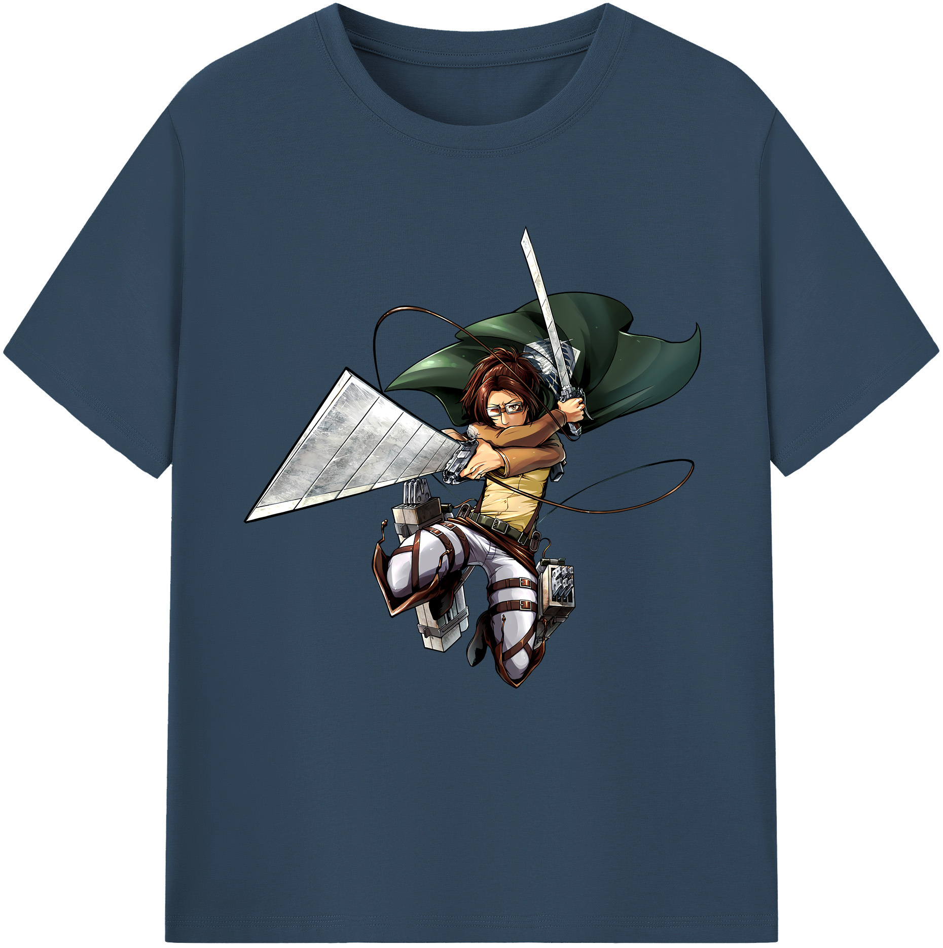 （画像用） 進撃の巨人 ハンジ·ゾエ Attack on Titan Hanji Zoe レディースカジュアルプリントTシャツ（綿100％）