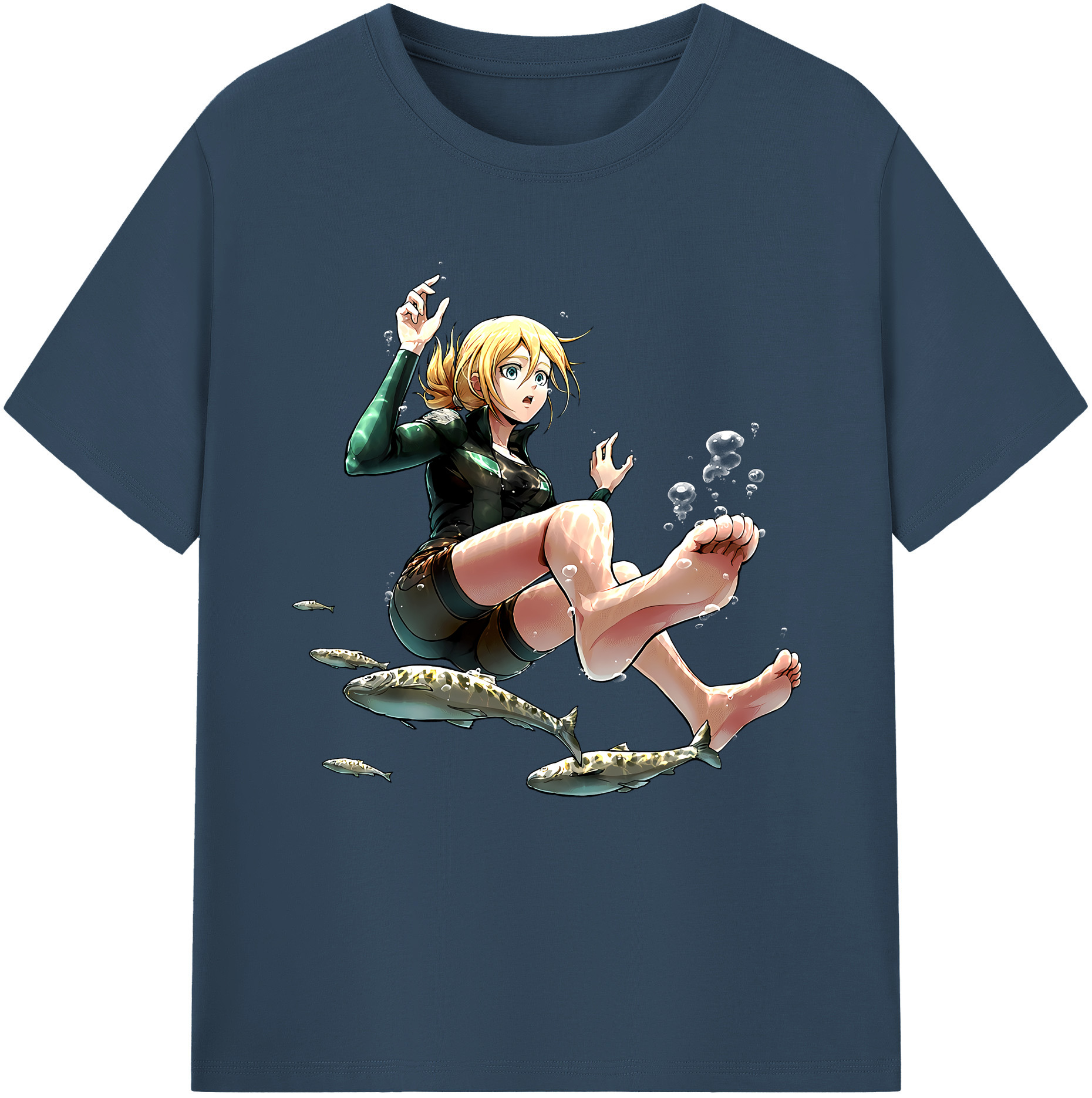 （画像用） 進撃の巨人 クリスタ·レンズ Attack on Titan Christa Lenz レディースカジュアルプリントTシャツ（綿100％）