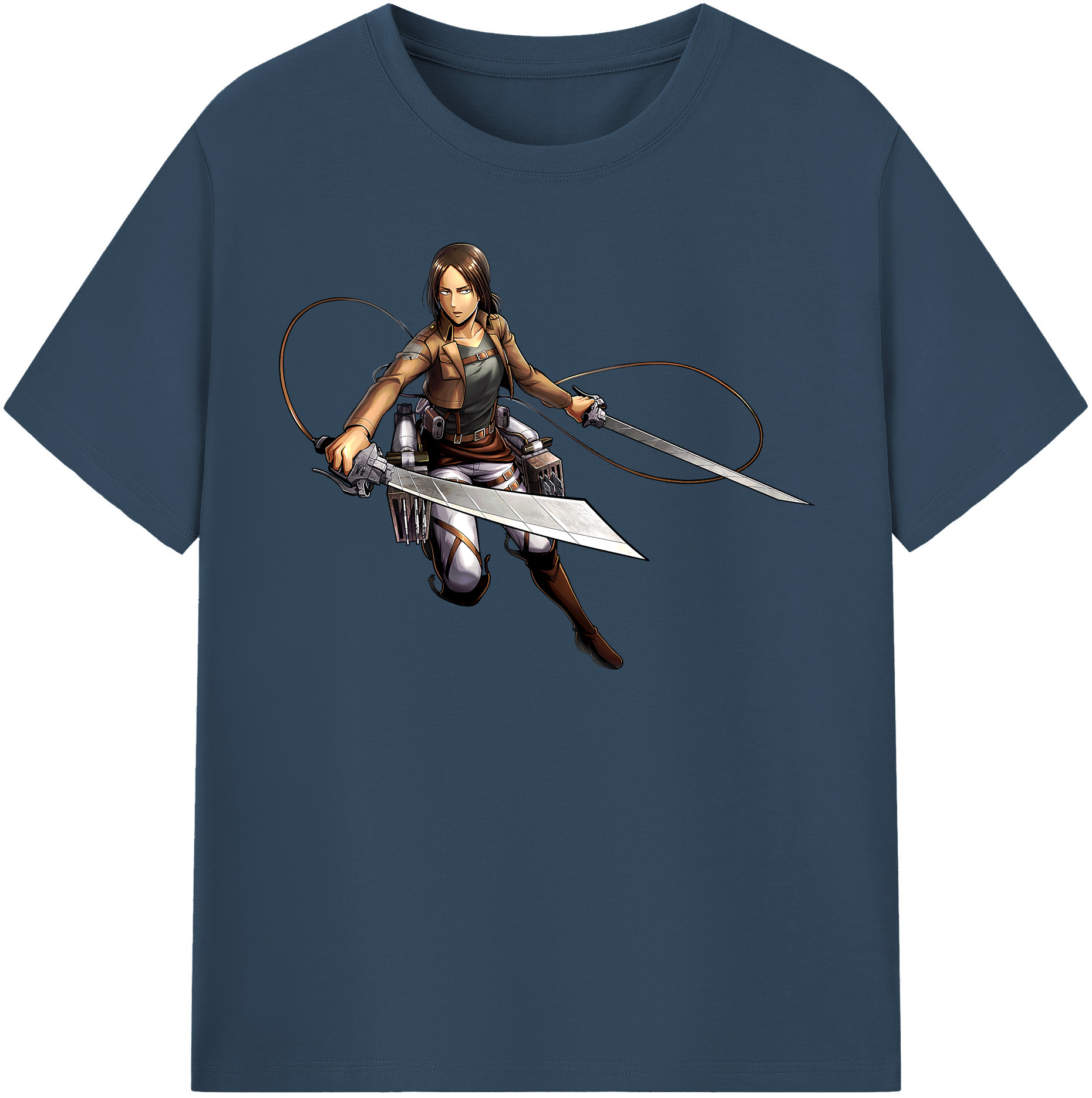 （画像用） 進撃の巨人 Attack on Titan レディースカジュアルプリントTシャツ（綿100％）