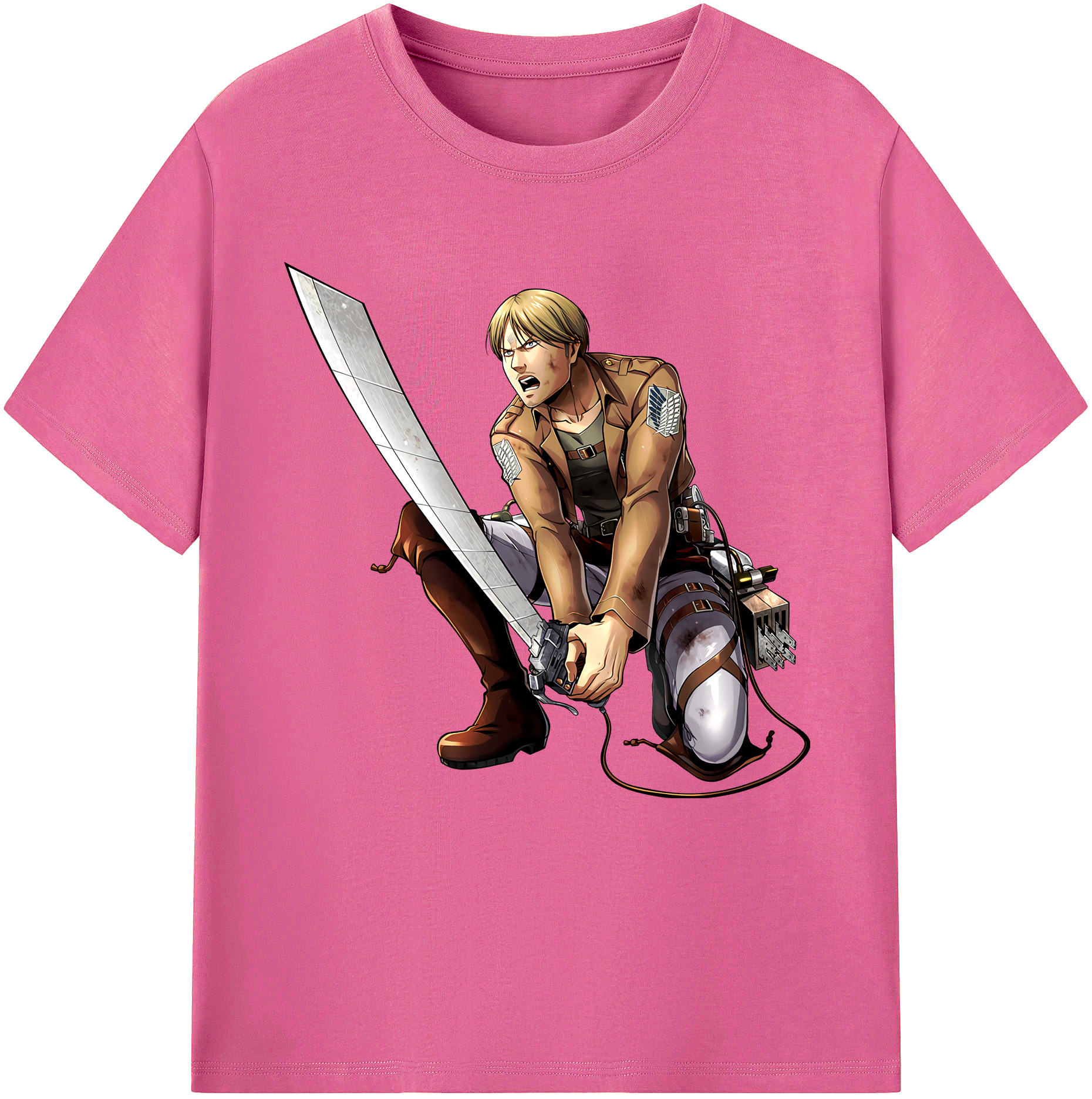（画像用） 進撃の巨人 ミケ·ザカリアス Attack on Titan Mike Zakarius レディースカジュアルプリントTシャツ（綿100％）