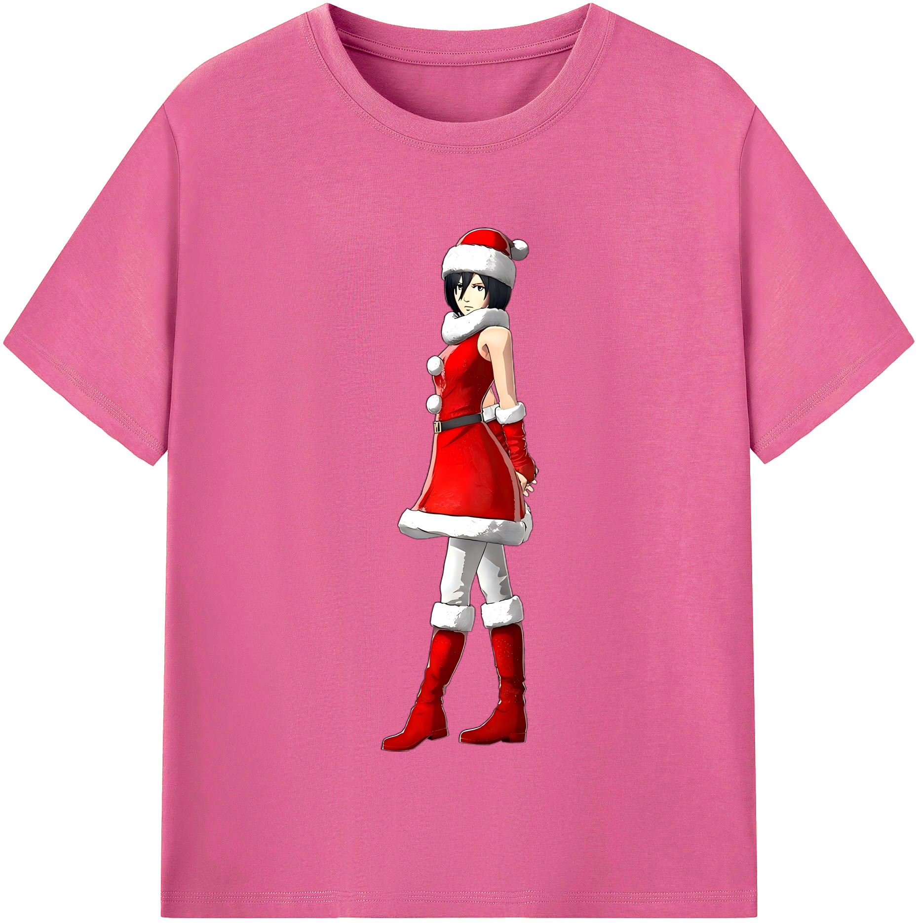 （画像用） 進撃の巨人 ミカサ·アッカーマン Attack on Titan Mikasa Ackerman レディースカジュアルプリントTシャツ（綿100％）