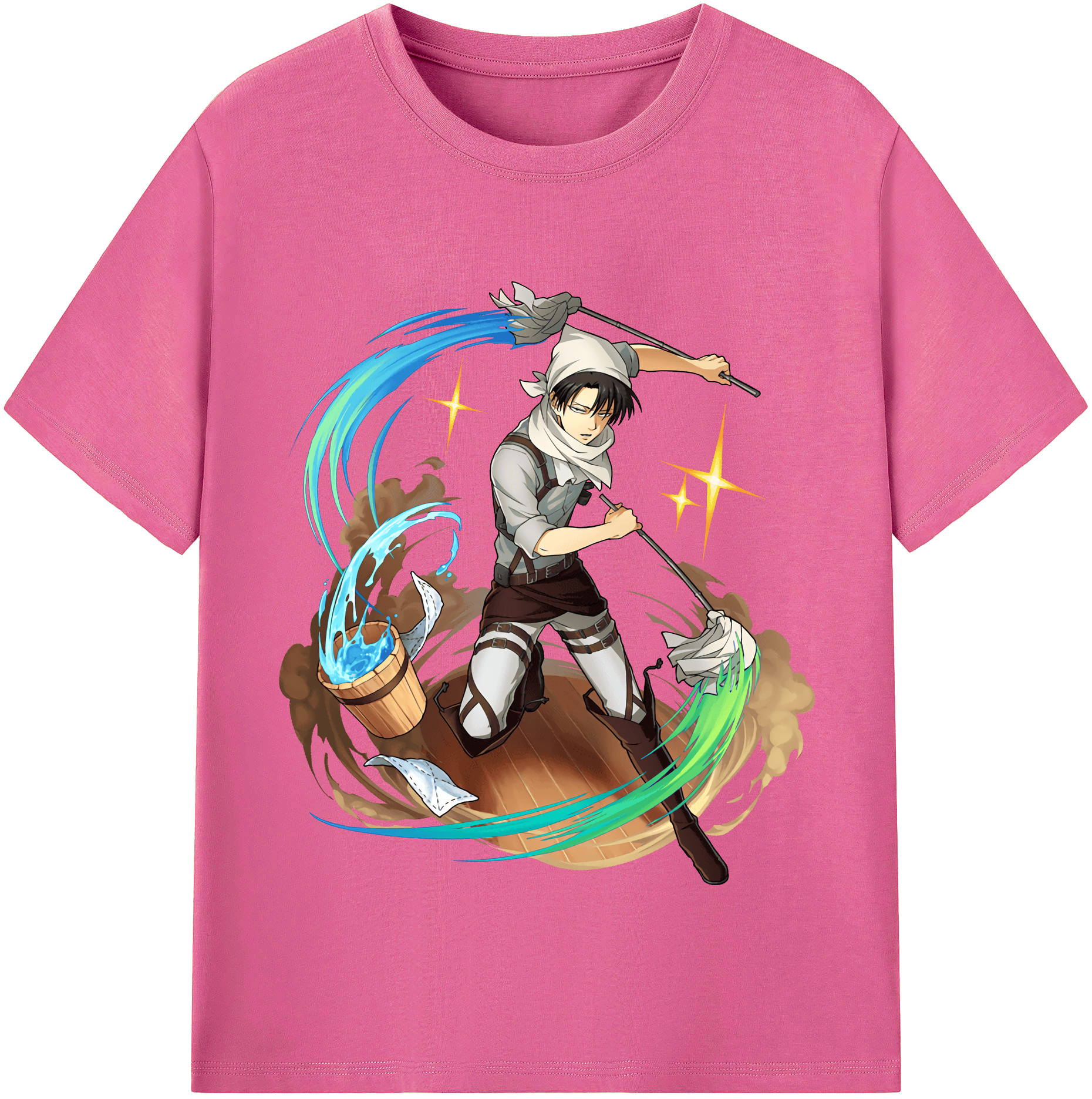 （画像用） 進撃の巨人 リヴァイ·アッカーマン Attack on Titan Levi Ackerman レディースカジュアルプリントTシャツ（綿100％）
