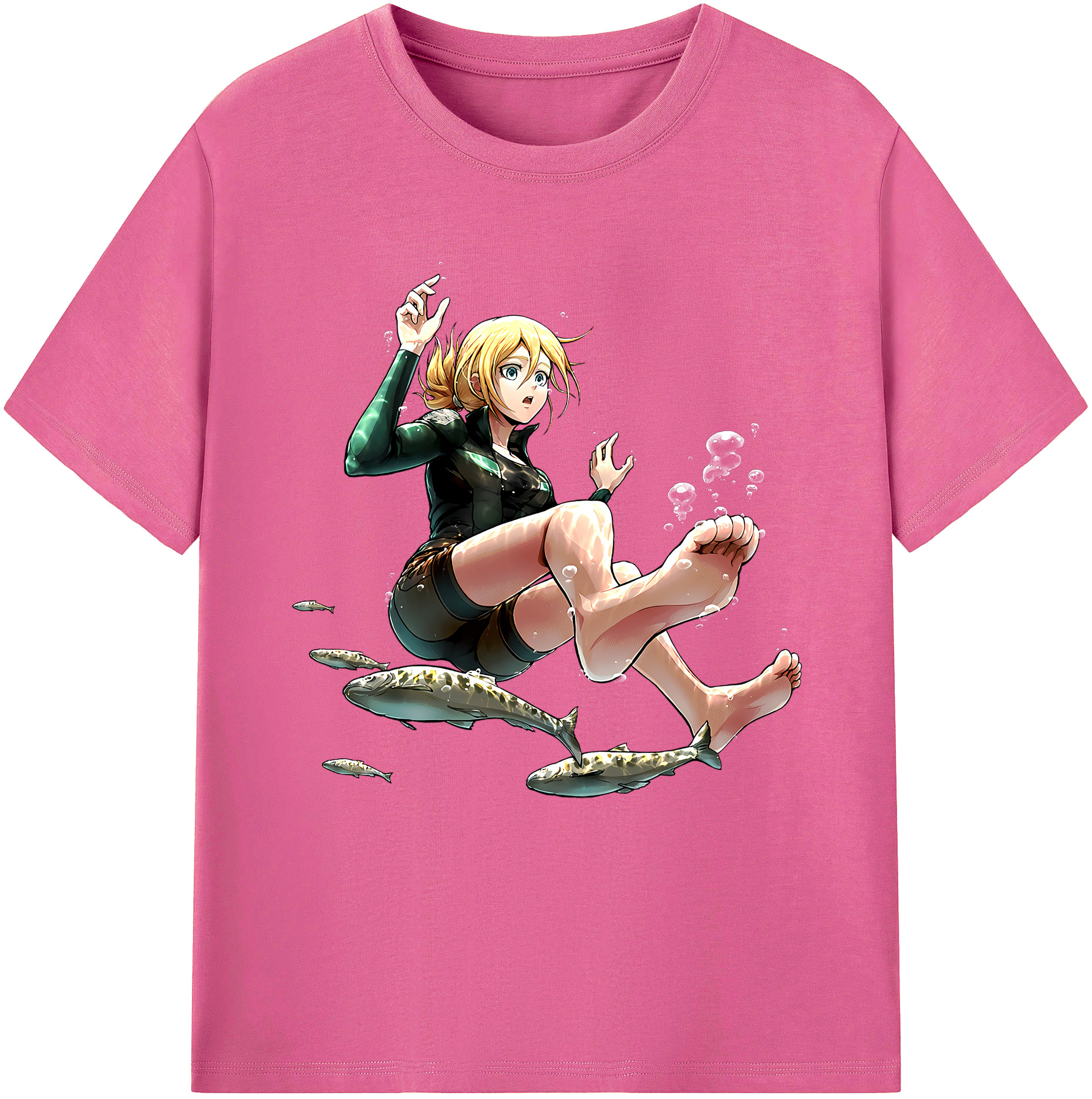 （画像用） 進撃の巨人 クリスタ·レンズ Attack on Titan Christa Lenz レディースカジュアルプリントTシャツ（綿100％）