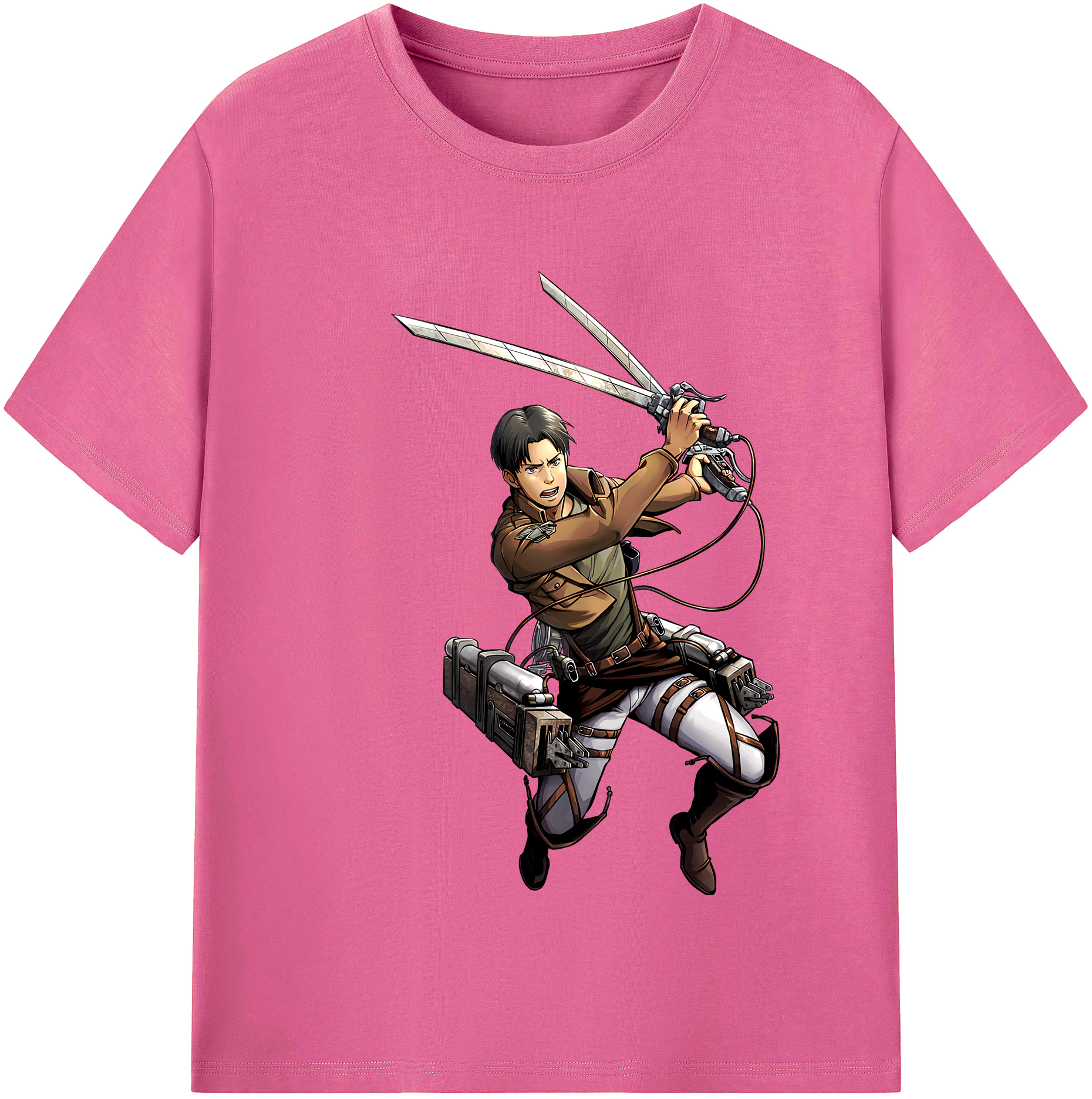 （画像用） 進撃の巨人 Attack on Titan レディースカジュアルプリントTシャツ（綿100％）