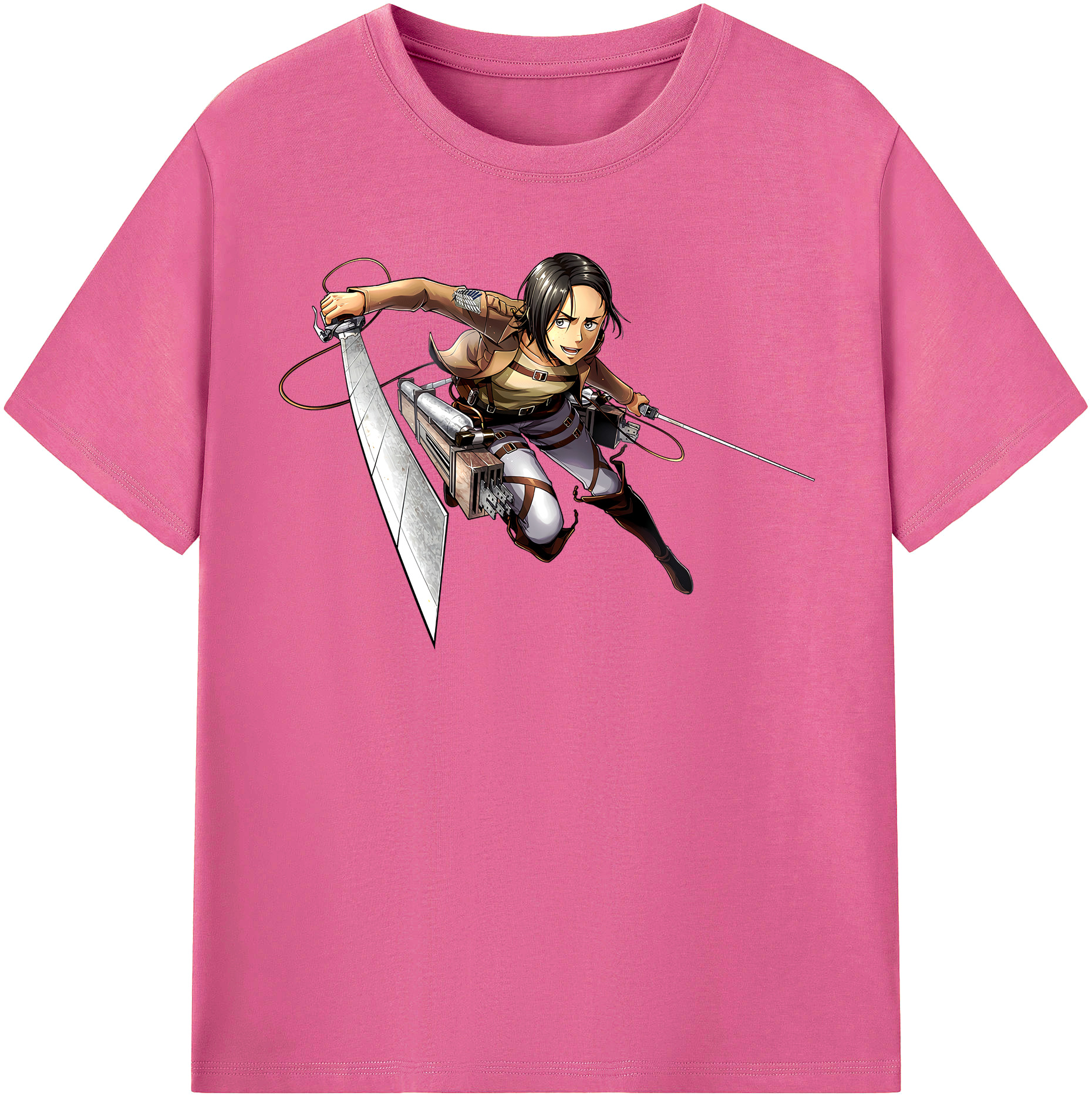 （画像用） 進撃の巨人 Attack on Titan レディースカジュアルプリントTシャツ（綿100％）