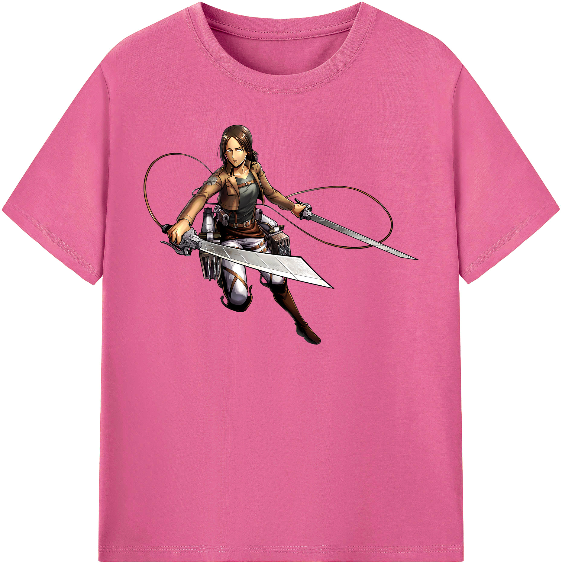 （画像用） 進撃の巨人 Attack on Titan レディースカジュアルプリントTシャツ（綿100％）