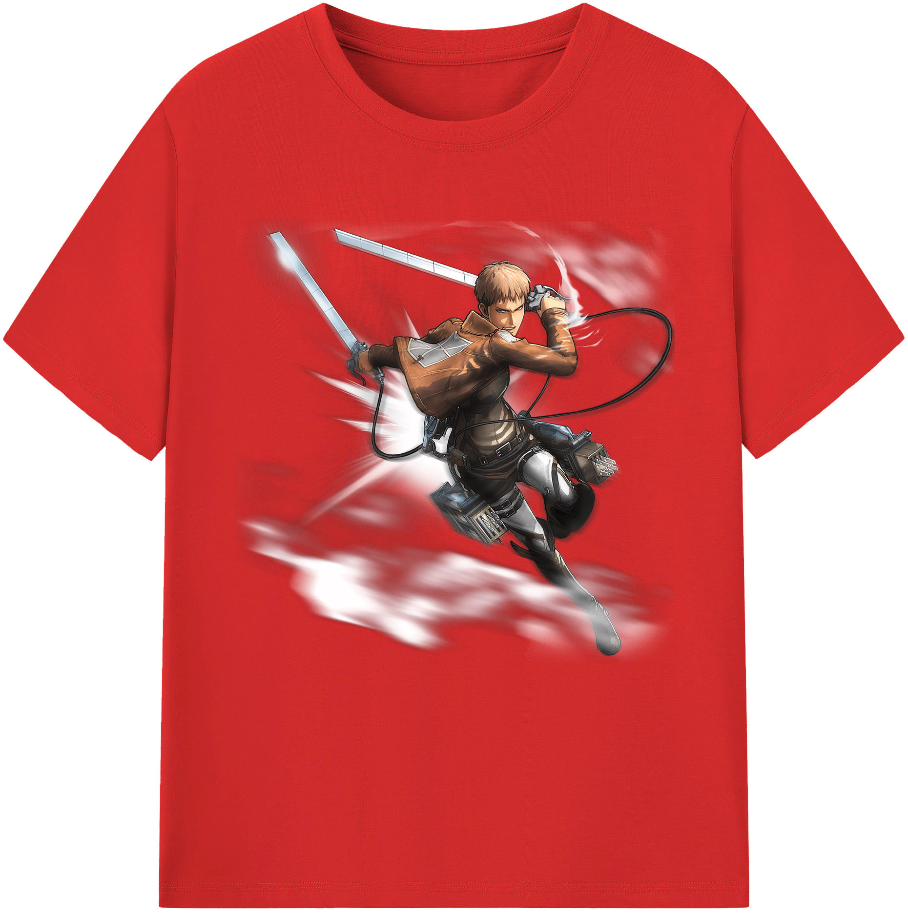 （画像用） 進撃の巨人 ジャン・キルシュタイン Attack on Titan Jean Kirstein レディースカジュアルプリントTシャツ（綿100％）