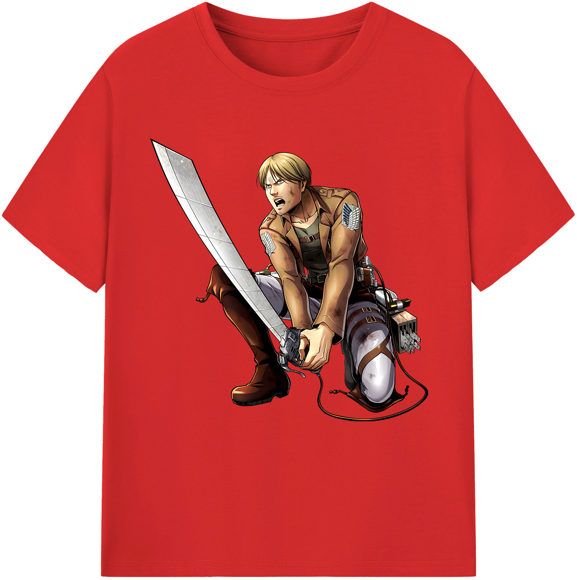 （画像用） 進撃の巨人 ミケ·ザカリアス Attack on Titan Mike Zakarius レディースカジュアルプリントTシャツ（綿100％）