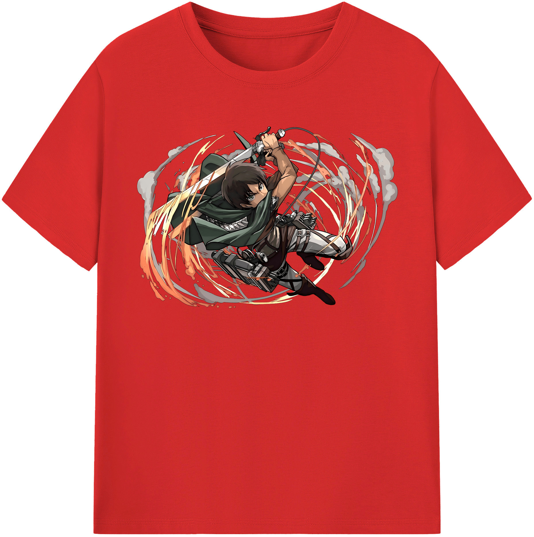 （画像用） 進撃の巨人 エレン･イェーガー Attack on Titan Eren Jäger レディースカジュアルプリントTシャツ（綿100％）