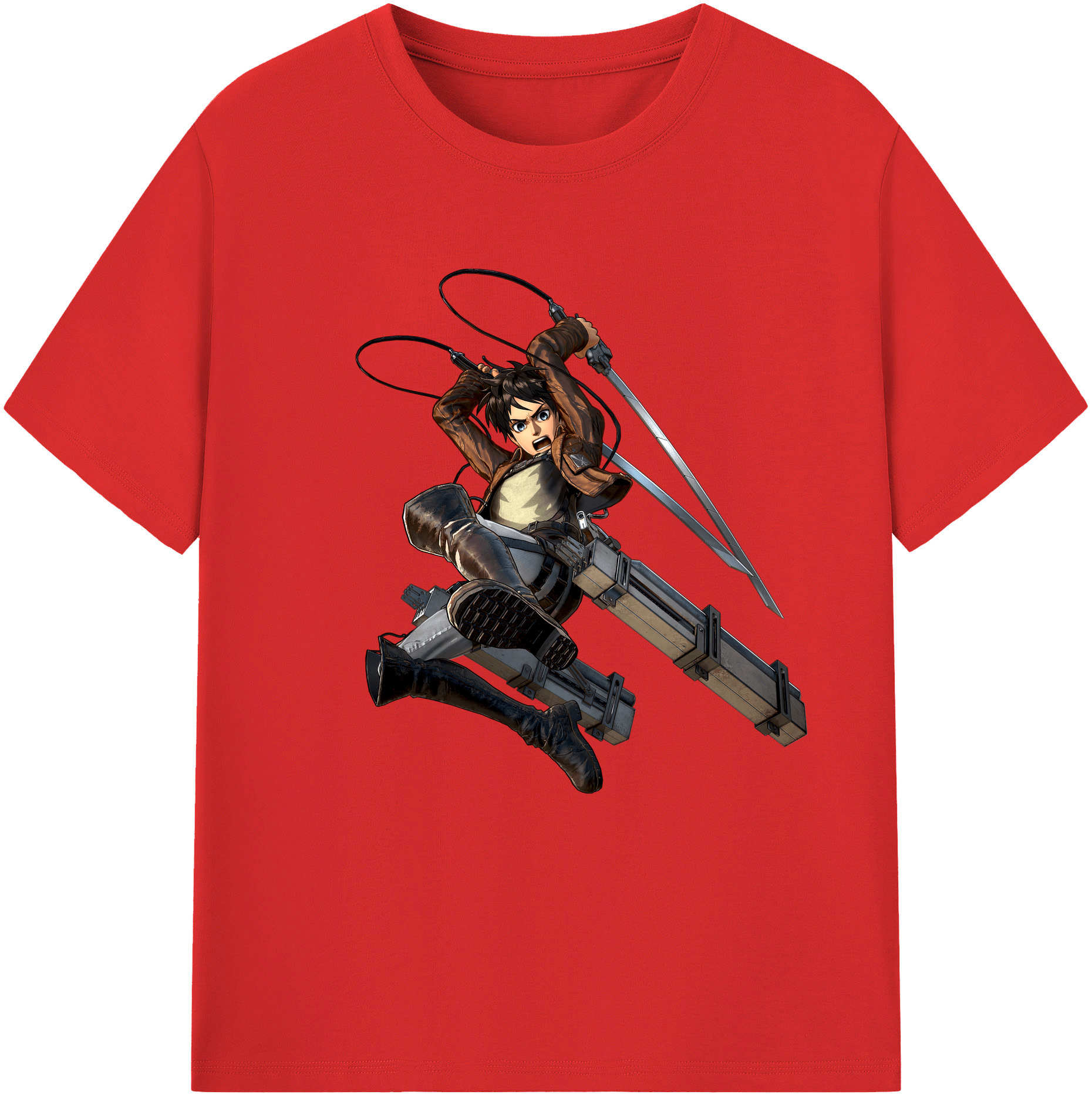 （画像用） 進撃の巨人 エレン･イェーガー Attack on Titan Eren Jäger レディースカジュアルプリントTシャツ（綿100％）