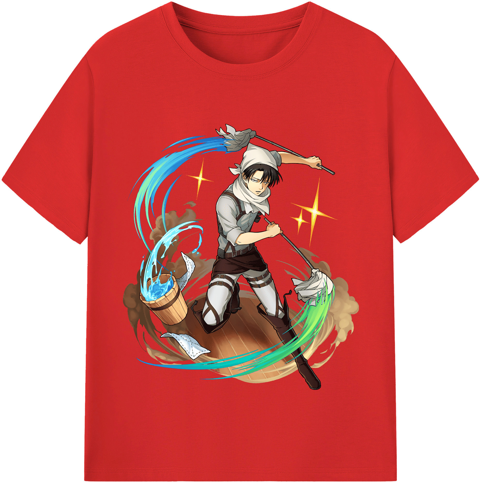 （画像用） 進撃の巨人 リヴァイ·アッカーマン Attack on Titan Levi Ackerman レディースカジュアルプリントTシャツ（綿100％）