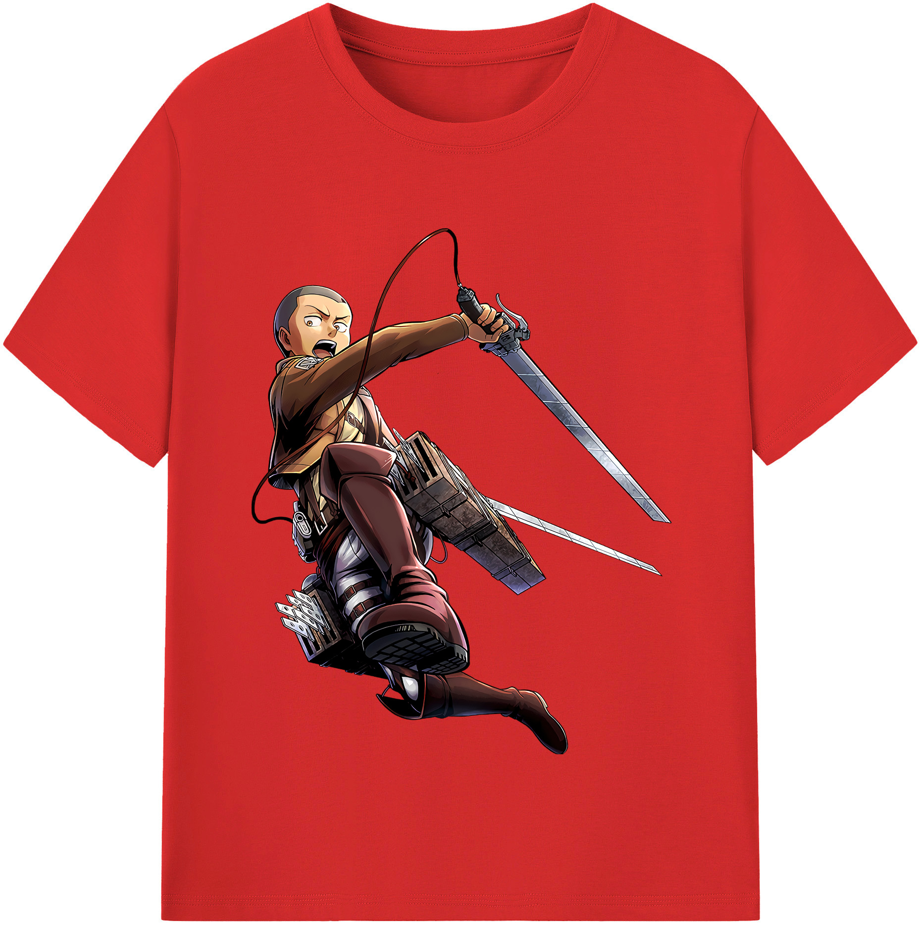 （画像用） 進撃の巨人 コニー·スプリンガー Attack on Titan Connie Springer レディースカジュアルプリントTシャツ（綿100％）
