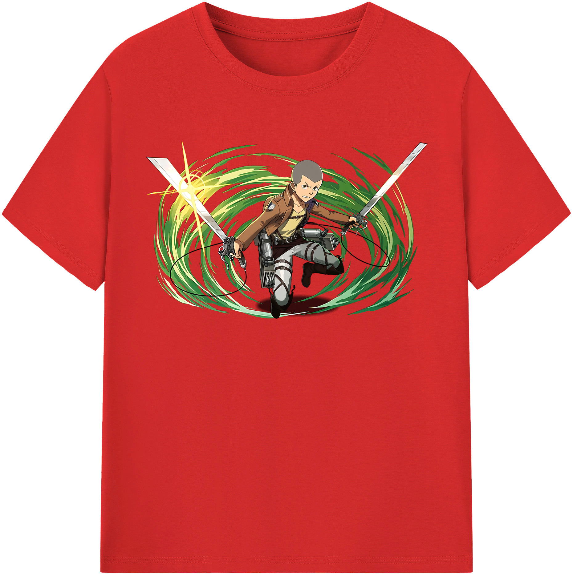 （画像用） 進撃の巨人 コニー·スプリンガー Attack on Titan Connie Springer レディースカジュアルプリントTシャツ（綿100％）