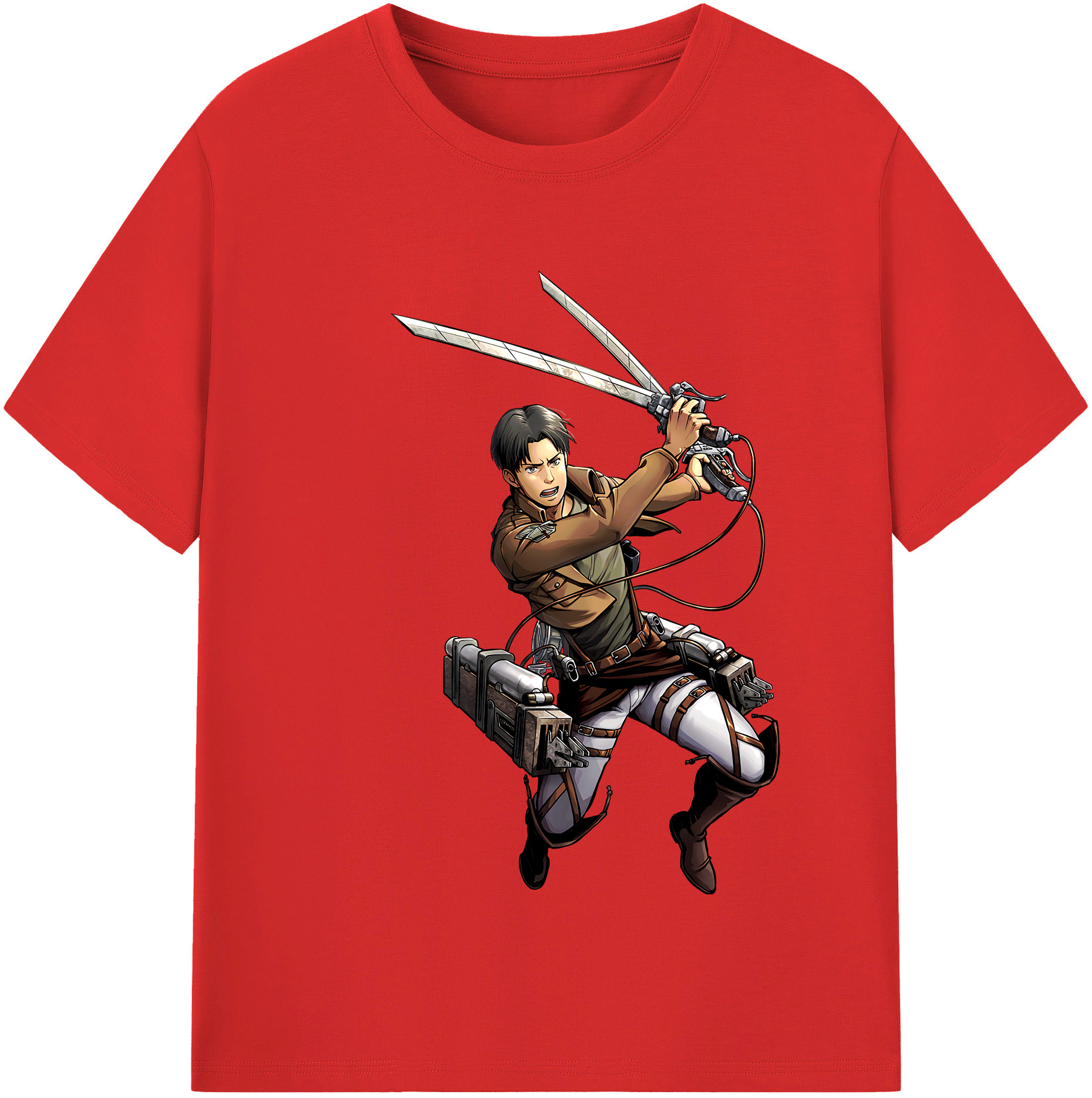 （画像用） 進撃の巨人 Attack on Titan レディースカジュアルプリントTシャツ（綿100％）
