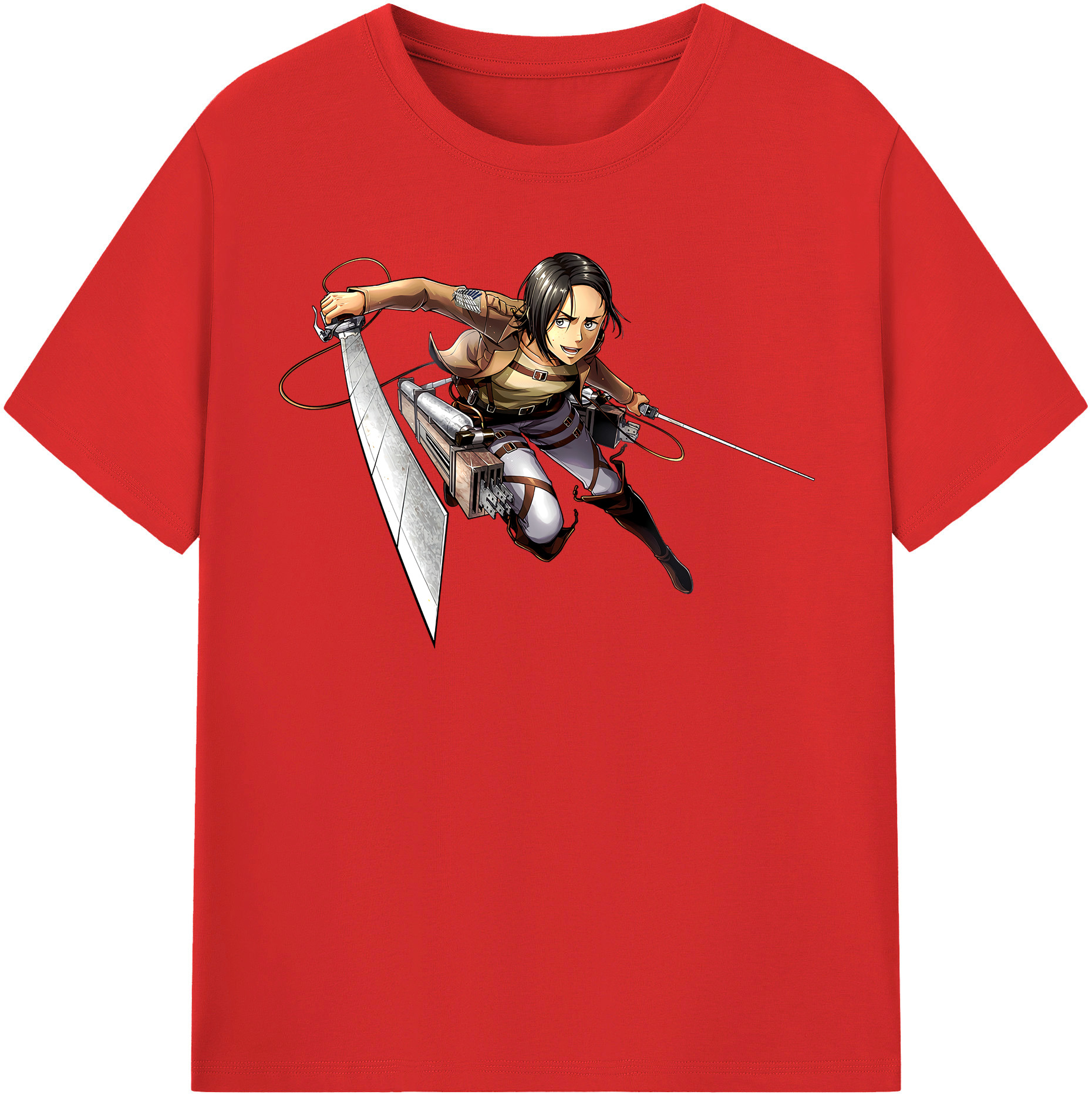 （画像用） 進撃の巨人 Attack on Titan レディースカジュアルプリントTシャツ（綿100％）